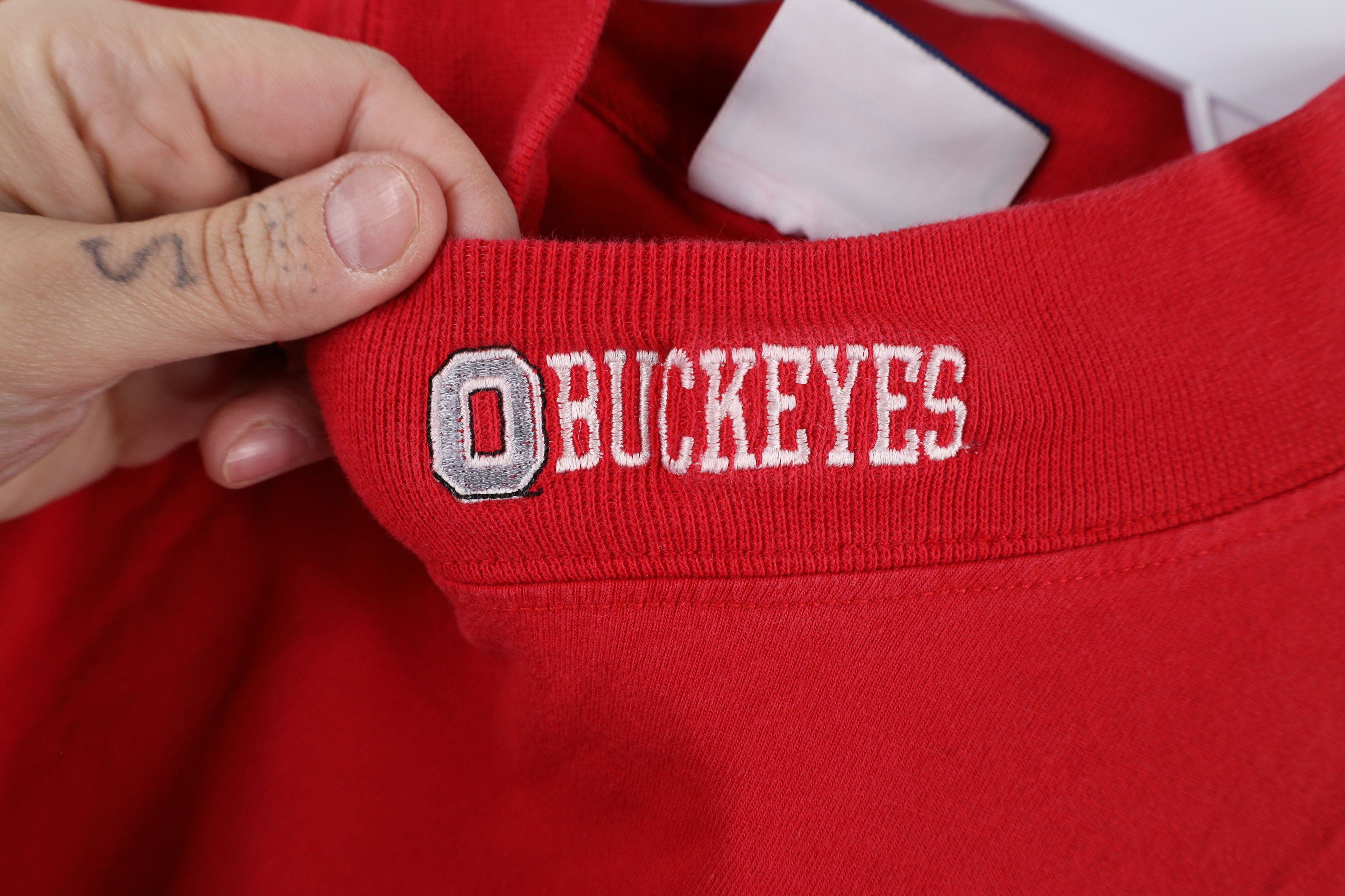 Vintage Vintage 90s Ohio State University Mock Neck T-Shirt Cotton Size US L / EU 52-54 / 3 - 4 Thumbnail