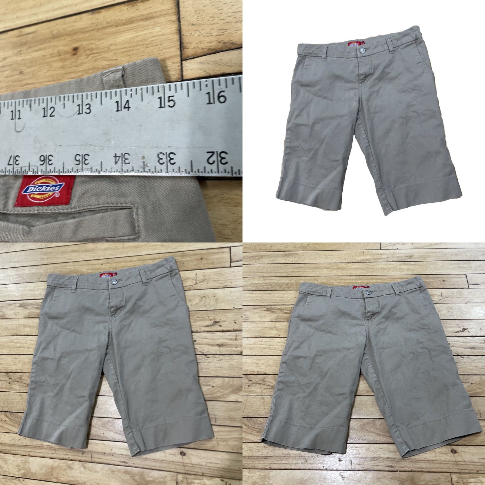 Dickies DICKIES Shorts Beige Classic Preppy Y2k Skate School Bermuda Chino 30 in Size 5 Women's Bermuda 30 Beige Dickies Shorts Size 27" / US 4 / IT 40 - 8 Thumbnail