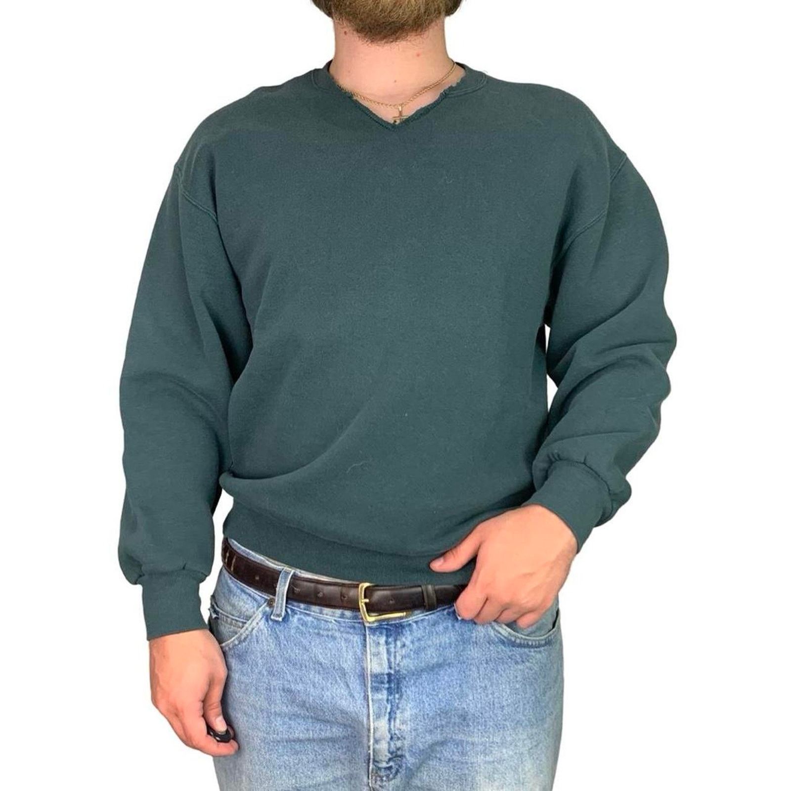 Russell Athletic × Vintage Vintage 90s Russell Athletic Sunfaded Sweatshirt Size US L / EU 52-54 / 3 - 3 Thumbnail