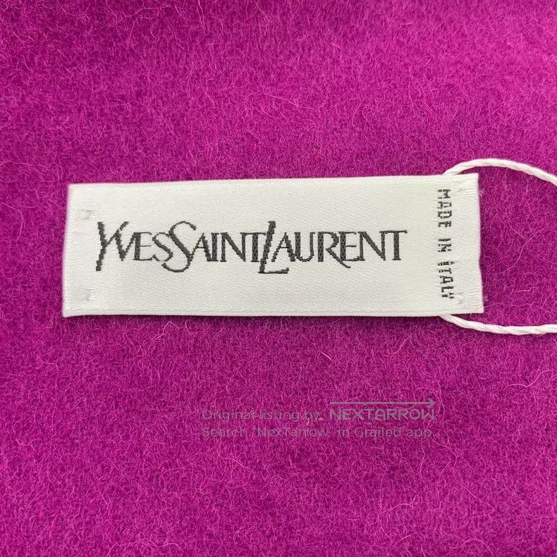 Saint Laurent Paris Saint Laurent Paris Purple Logo Letter Embroidered Wool Fr Size ONE SIZE - 8 Thumbnail