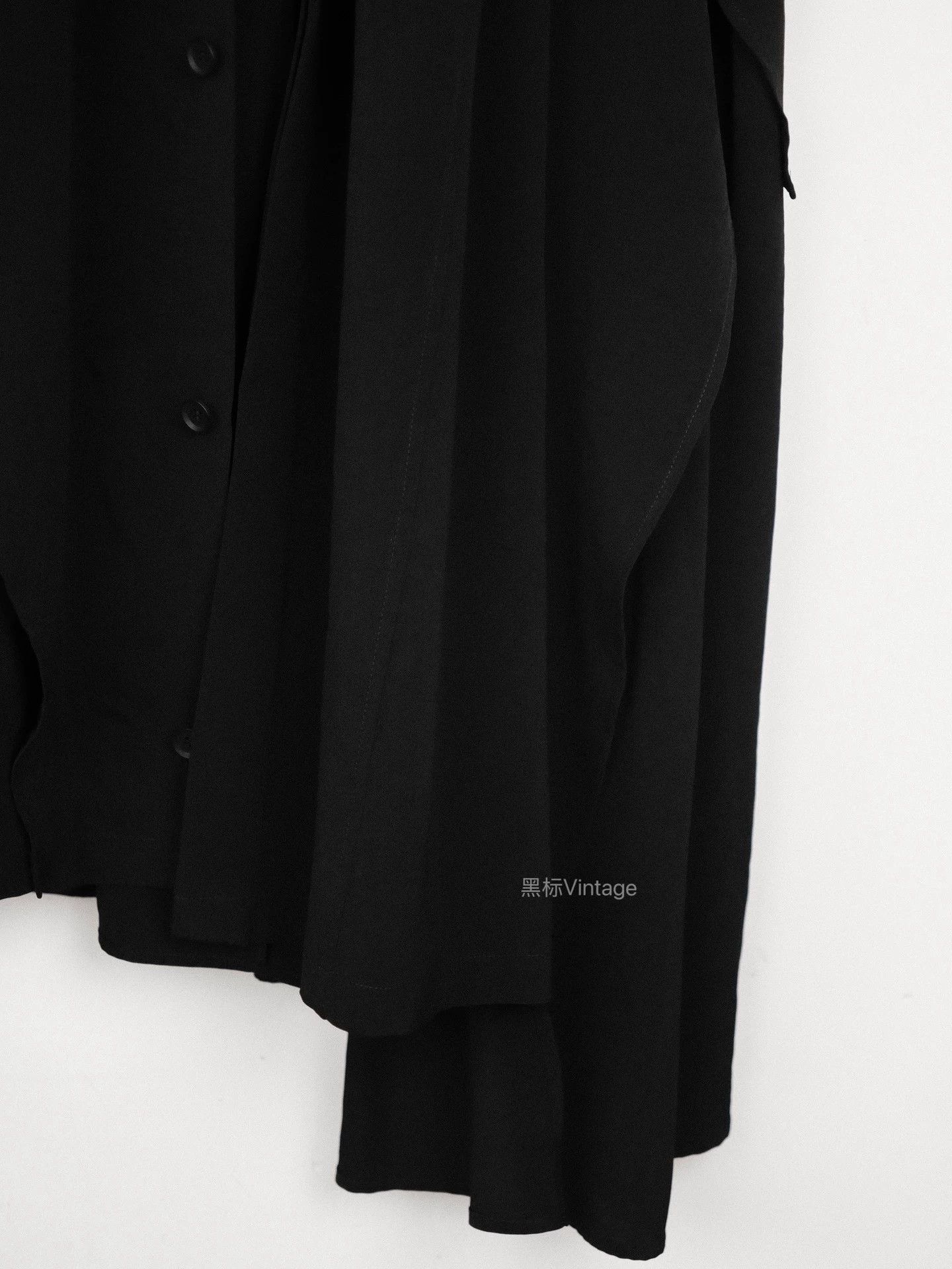 Yohji Yamamoto Yohji Yamamoto 25aw Vintage Triacetate Asym Shirt Dress Size S / US 4 / IT 40 - 4 Thumbnail