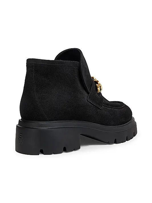 Stuart Weitzman os11x0326 Soluxe Hudson 50mm Suede Chukka Boots in Black Size US 7.5 / IT 37.5 - 3 Thumbnail