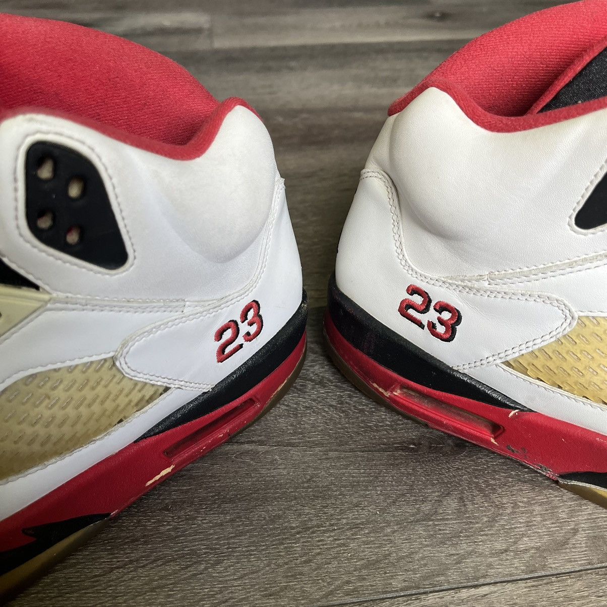 Jordan Brand Vintage Air Jordan 5 Retro Fire Red High Shoes 2013 Size US 11.5 / EU 44-45 - 9 Thumbnail