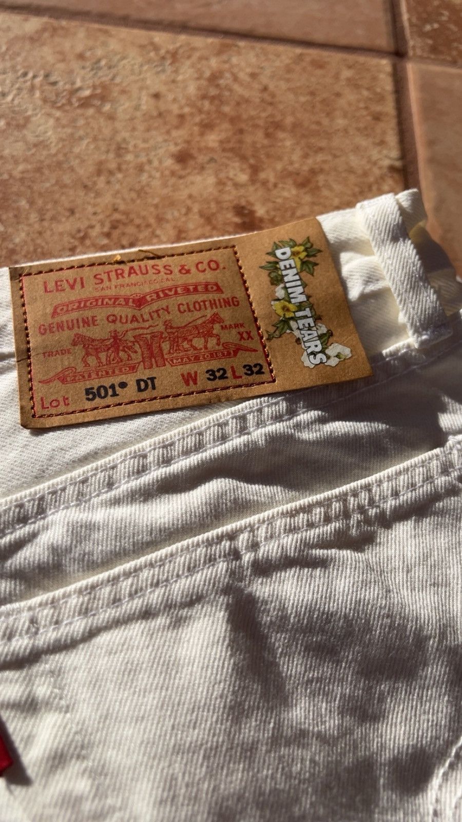 DENIM TEARS White Denim Tears Jeans Size US 34 / EU 50 - 2 Thumbnail