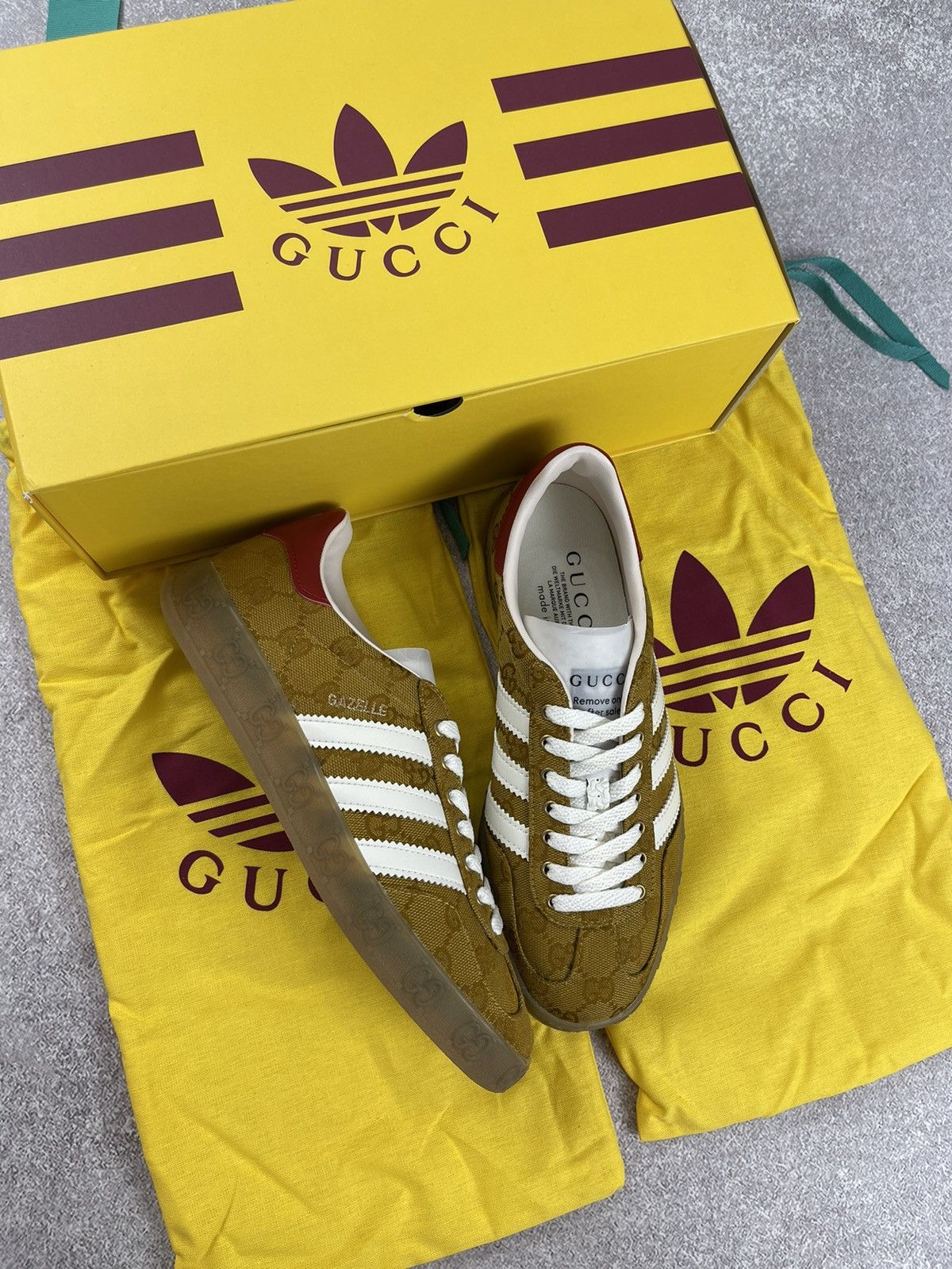 Adidas × Gucci Adidas x Gucci Gazelle GG Monogram Sneakers Size 39 1/3 Size US 7.5 / IT 37.5 - 12 Thumbnail