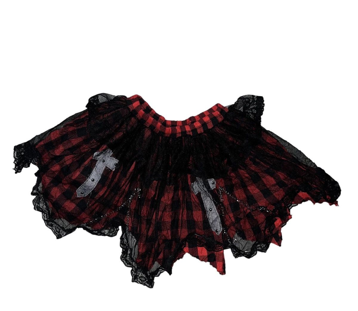 Japanese Brand Drug Honey cross chain tutu mini skirts 💋🧛🏻‍♀️➕ Size 26" / US 2 / IT 38 - 1 Thumbnail