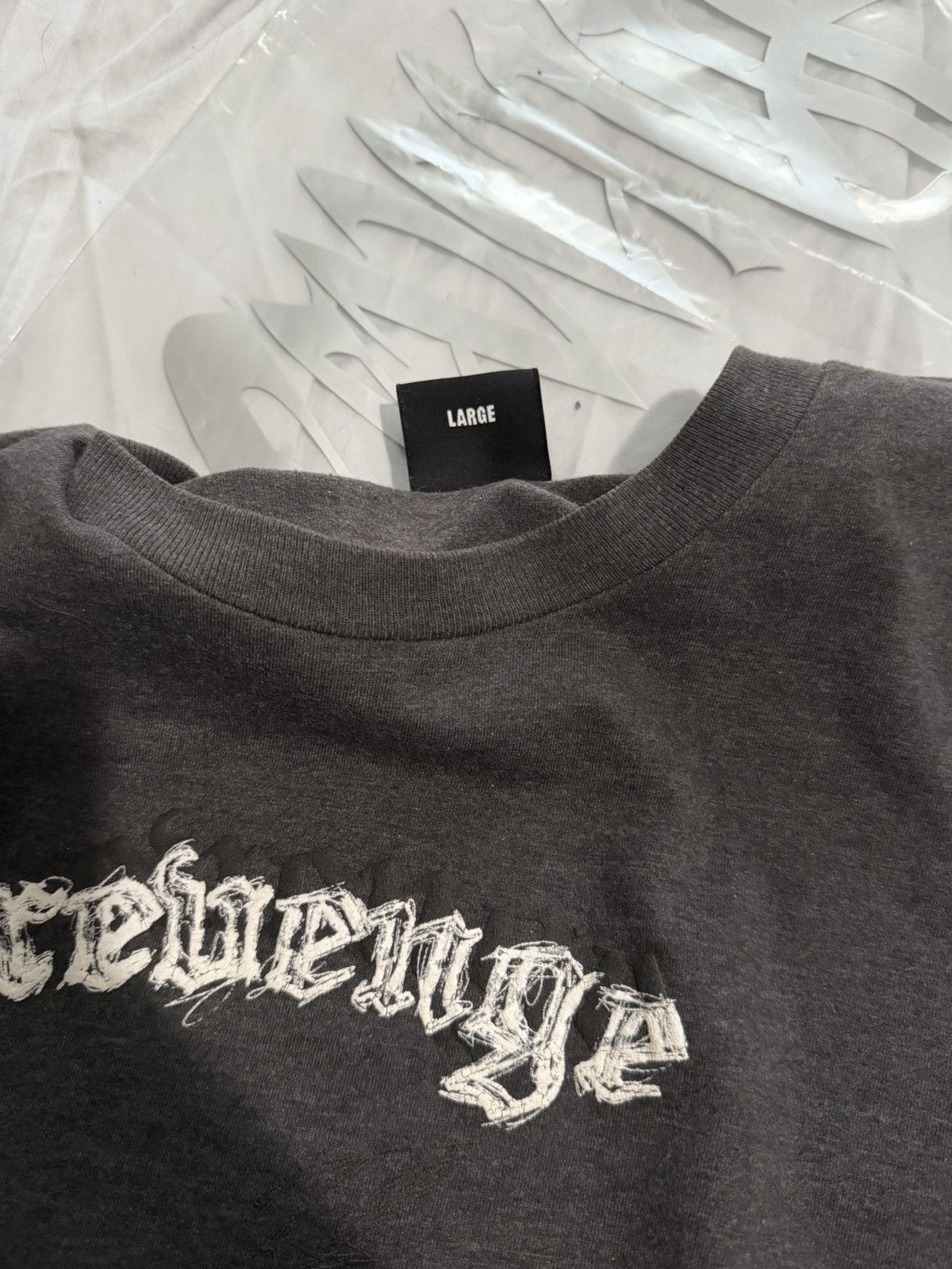 Revenge Angel Sketch Tee Gray OTO Size US L / EU 52-54 / 3 - 3 Thumbnail