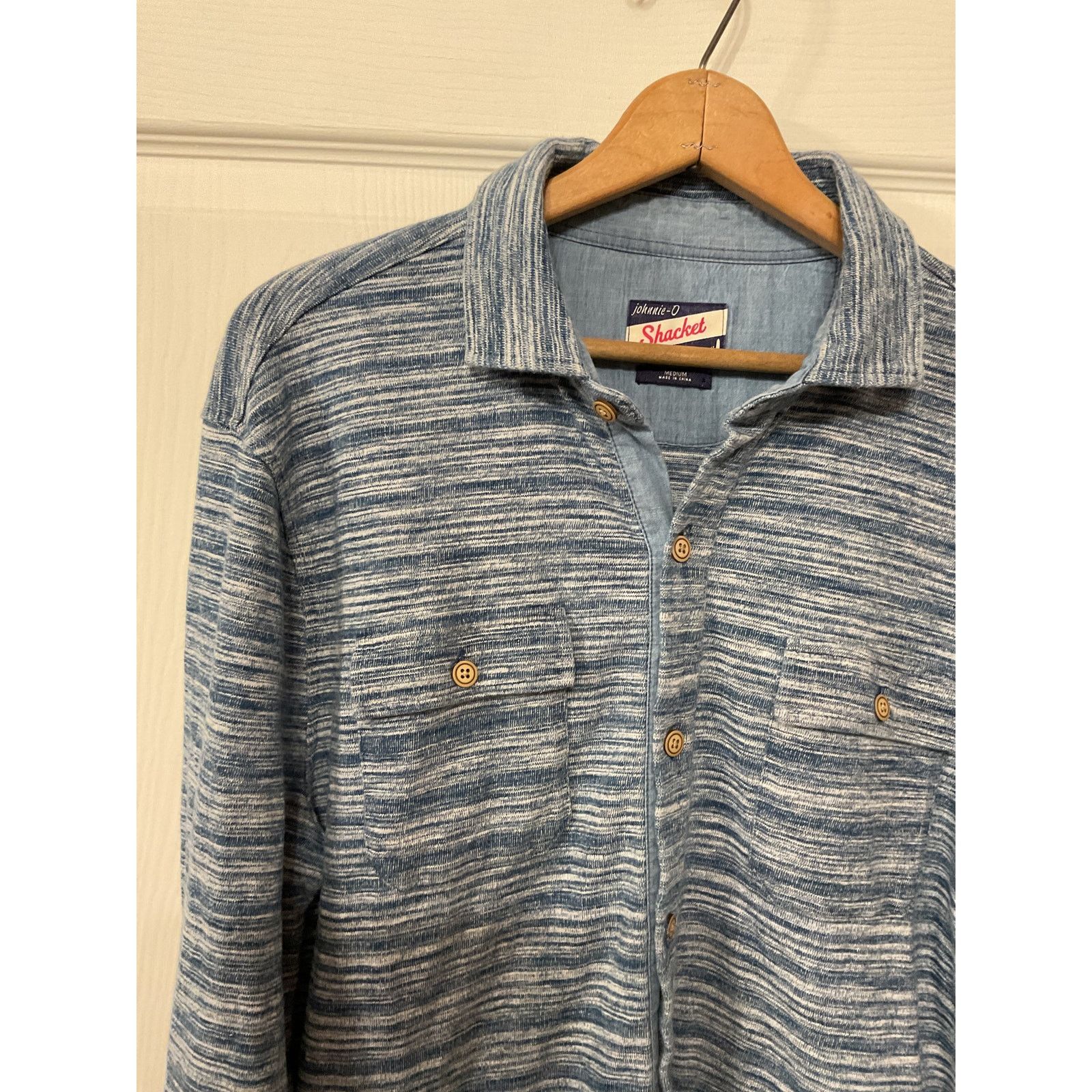 johnnie-O Johnnie-o Men's Peterman Heavy Cotton Shacket in Indigo, M Size US M / EU 48-50 / 2 - 6 Thumbnail