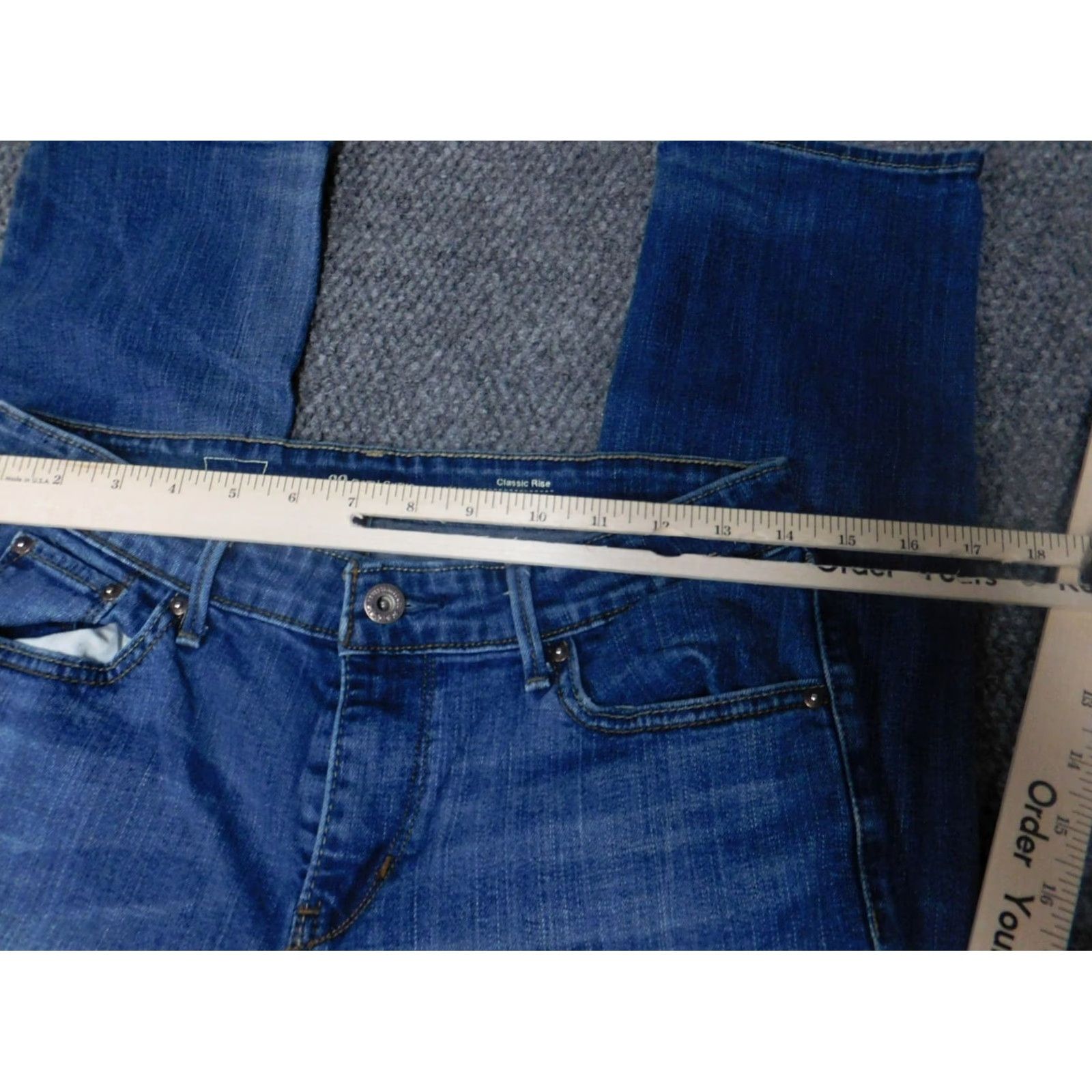 Levi's Levi's Jeans Womens Slim Straight Denim 29 Blue Classic Zipper Zip Cotton 29in Regular Inseam 29 Levi’s Demi Curve Size 29" - 3 Thumbnail