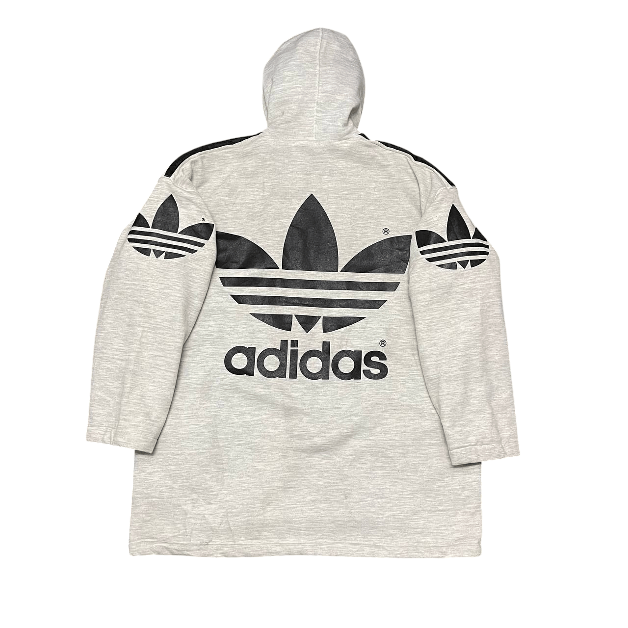 Vintage Adidas Trefoil Big Logo Hooded Jacket