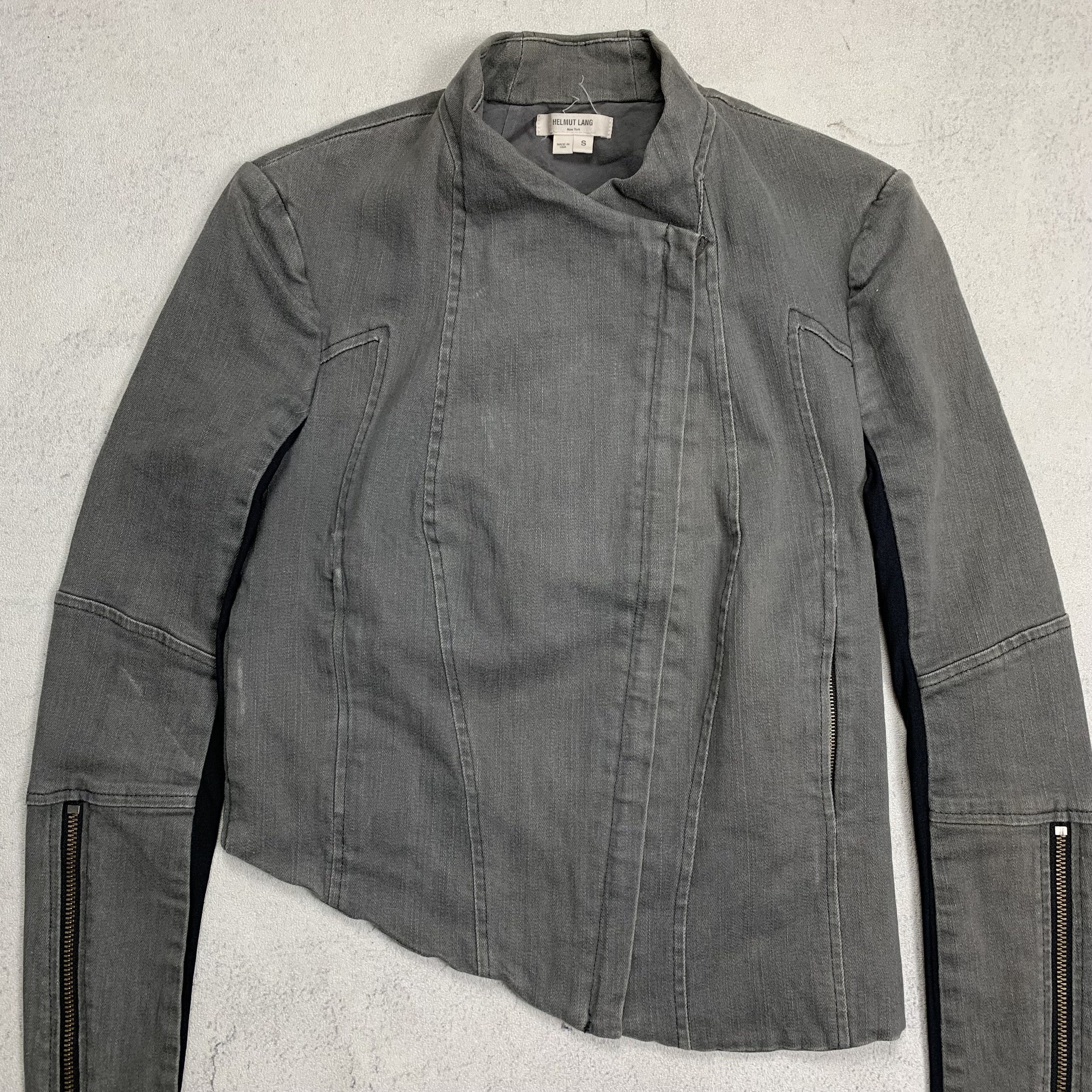 Helmut Lang Helmut Lang Asymmetrical Biker Jacket Size S / US 4 / IT 40 - 3 Thumbnail