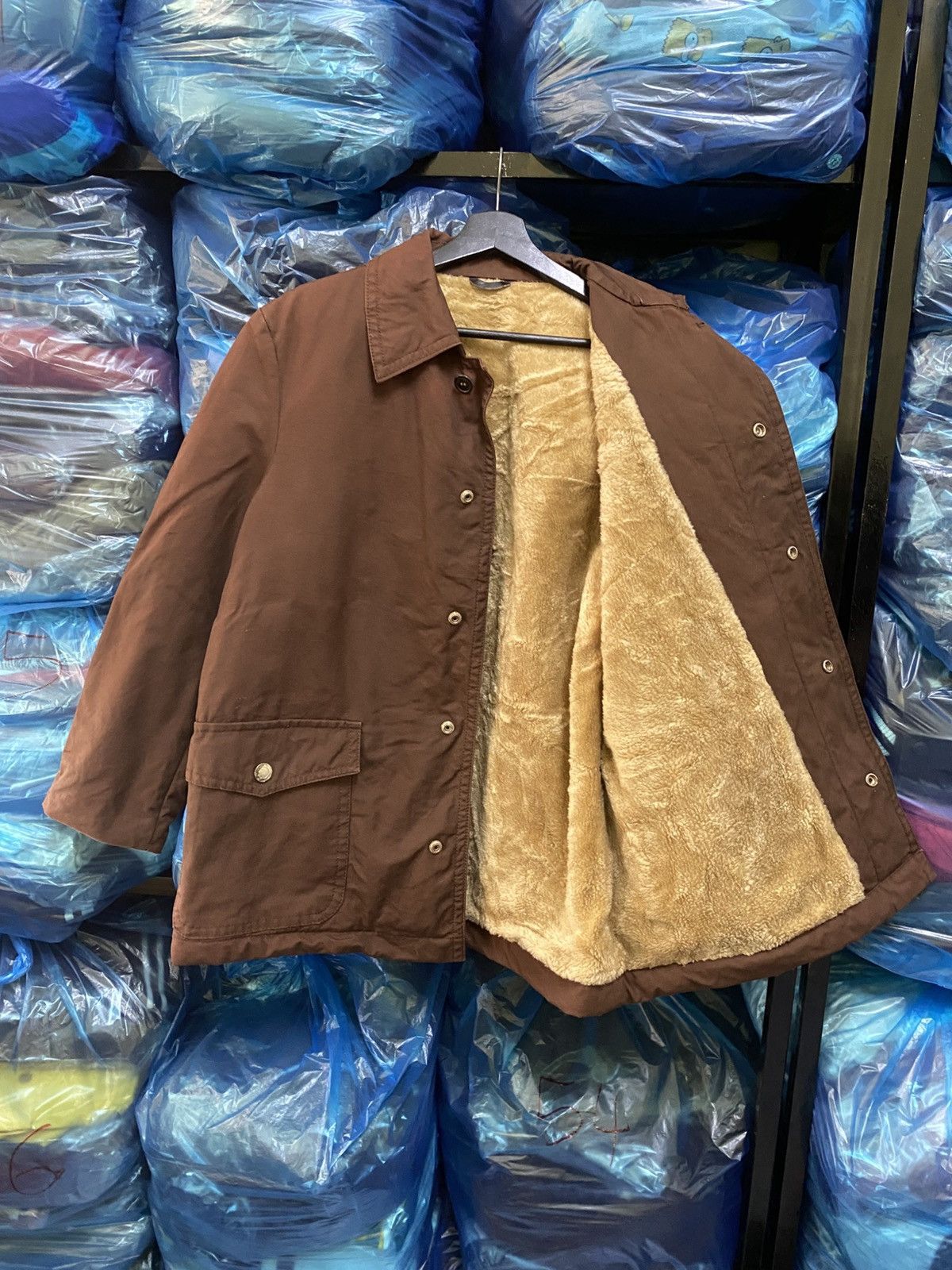 Vintage Vintage Brown Canvas Winter Work Jacket with Faux Fur Lining Size US M / EU 48-50 / 2 - 6 Thumbnail