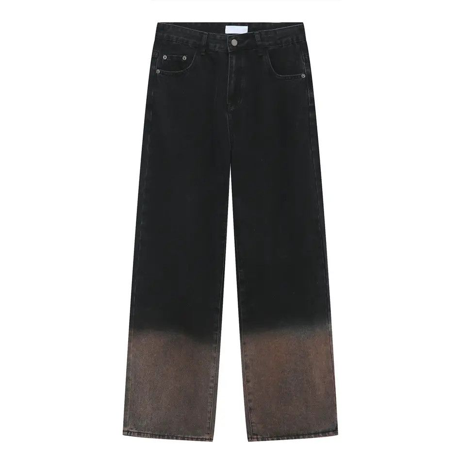 Japanese Brand Retro loose straight leg gradient jeans Size US 32 / EU 48 - 5 Thumbnail