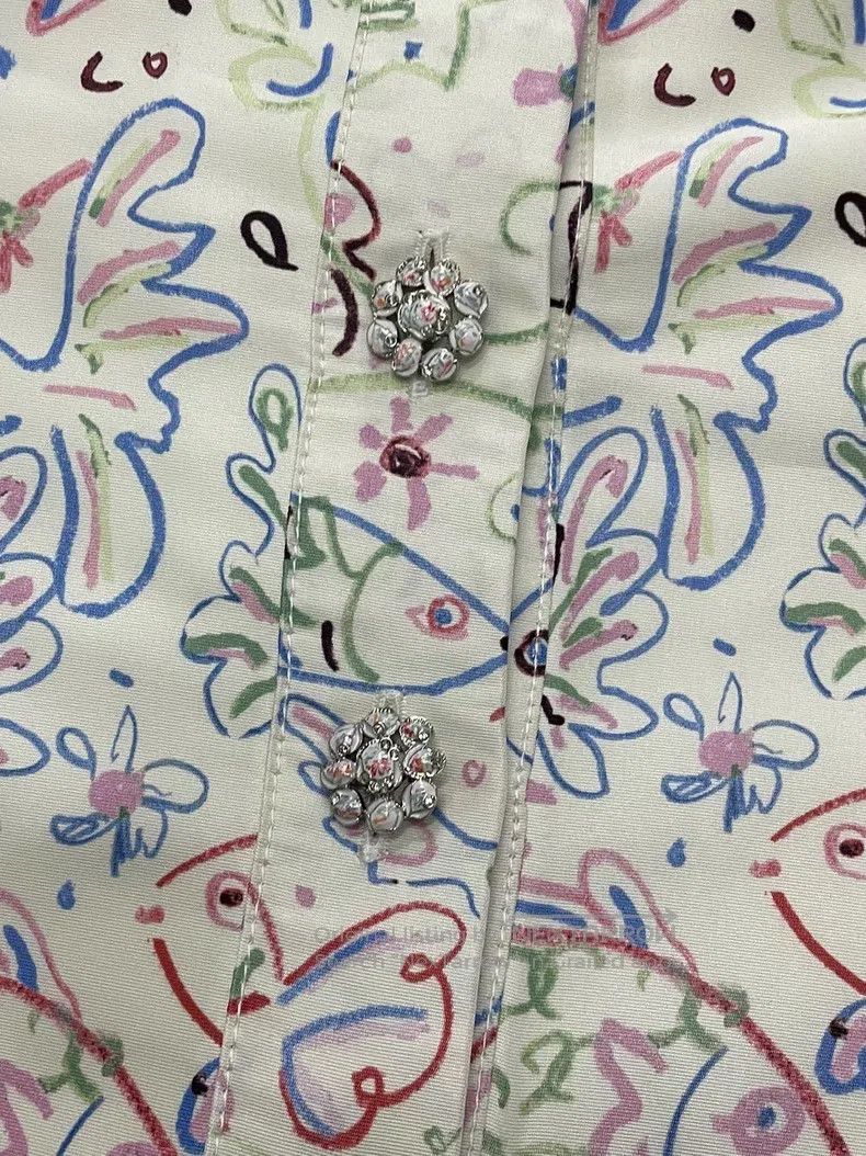 Chanel Chanel 25C small fish graffiti printed suspender vest Size XS / US 0-2 / IT 36-38 - 2 Thumbnail