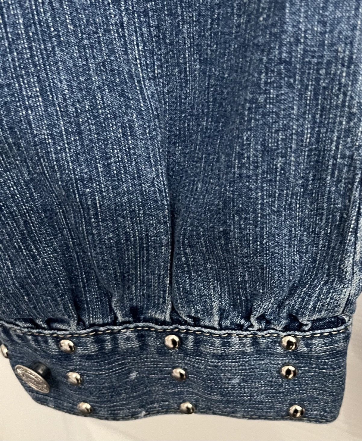Vintage Platinum Plush Studded Denim XL Jacket, Size 15 Capri Pants Size 36" / US 14 / IT 50 - 12 Thumbnail
