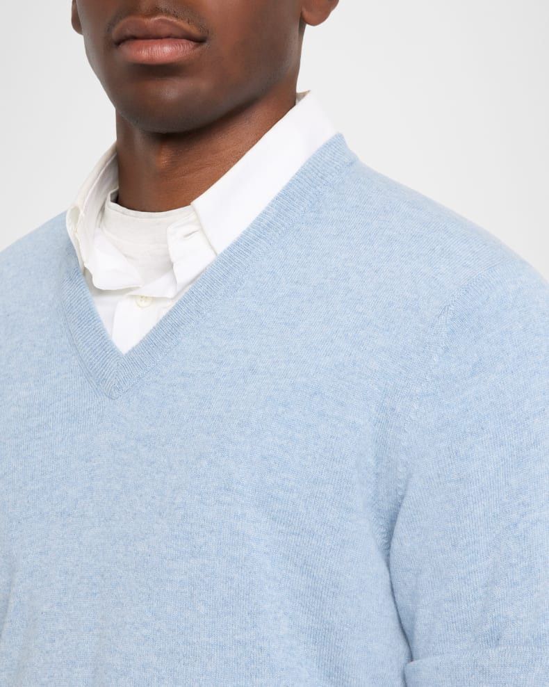 Brunello Cucinelli o1y0526 Cashmere Blend Sweater in Light Blue Size US S / EU 44-46 / 1 - 2 Thumbnail
