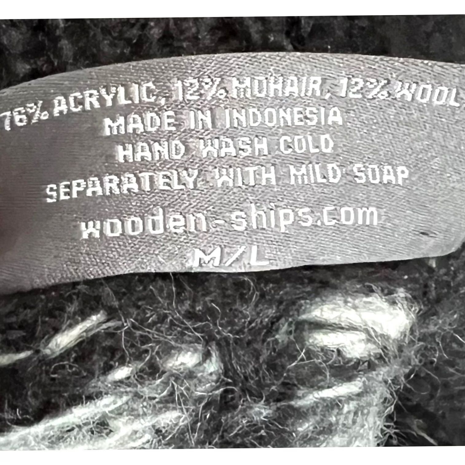 Vintage Wooden Ships Women's Sweater Cowl Neck Mohair Wool Black White Check Plaid M/L Pullover Knit Size L / US 10 / IT 46 - 8 Thumbnail
