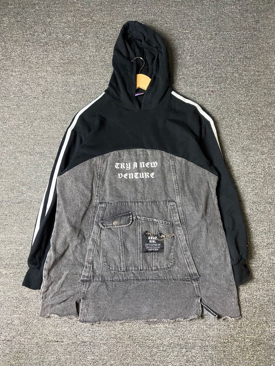 Japanese Brand ANAP GIRL Brand Pullover Denim-Shirt Hoodie (176) Size M / US 6-8 / IT 42-44 - 1 Thumbnail
