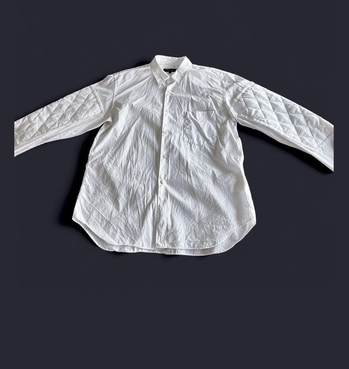 Comme des Garcons Homme Plus Comme des Garçons Homme Plus White quilted sleeve shirt Size US S / EU 44-46 / 1 - 1 Thumbnail