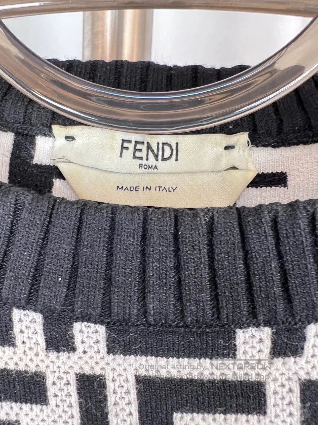 Fendi FENDI Monogram Print Cotton Sweater. Size US XS / EU 42 / 0 - 3 Thumbnail