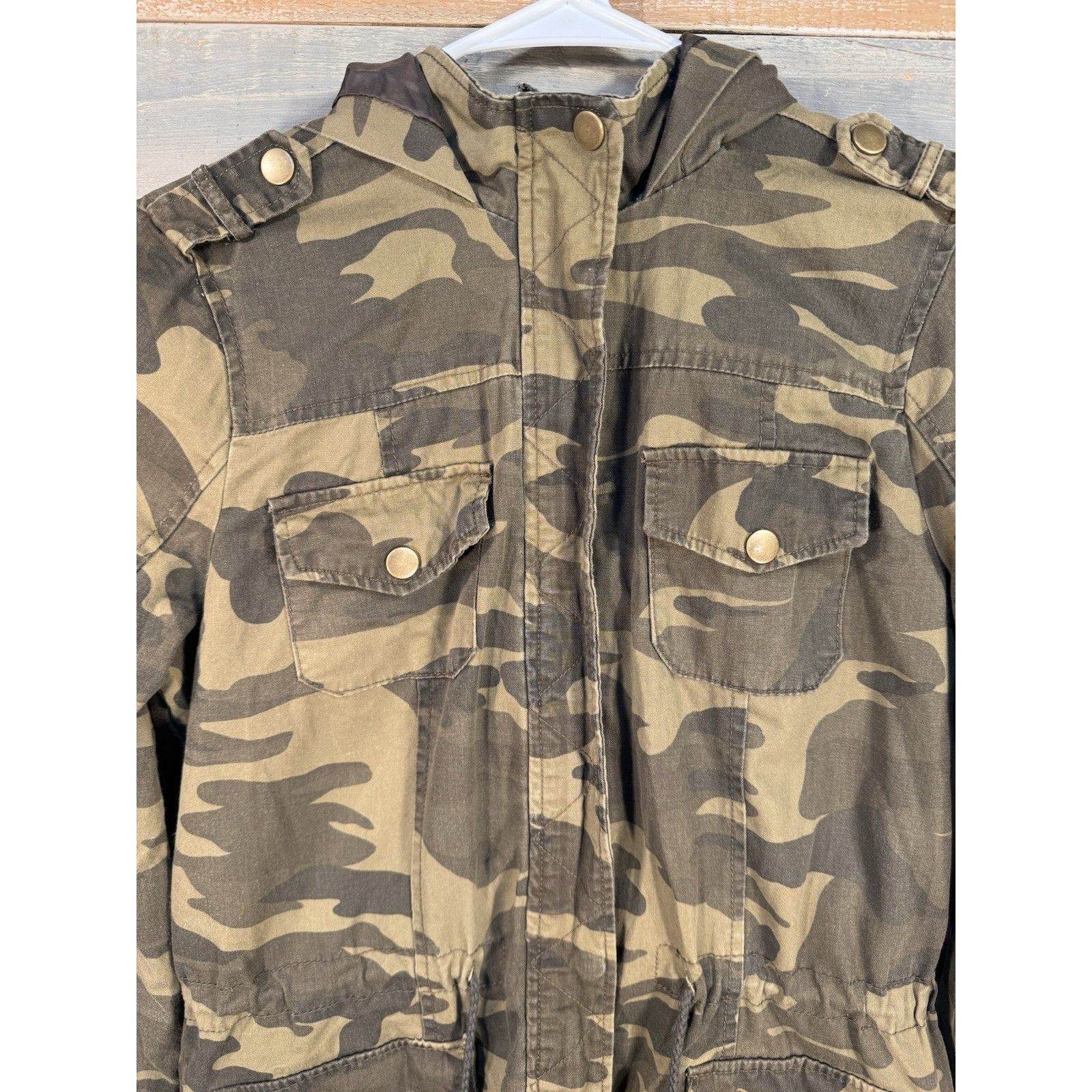 New Look NEW LOOK Women's Utility Military Camouflage Hooded Fitted Z Size S / US 4 / IT 40 - 3 Thumbnail