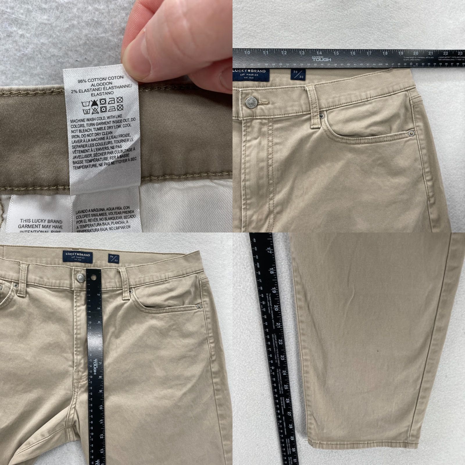 Lucky Brand Lucky Brand 121 Slim Pants Mens 38x30 Brown Stretch Fabric Straight 5-Pocket Size US 38 / EU 54 - 8 Thumbnail