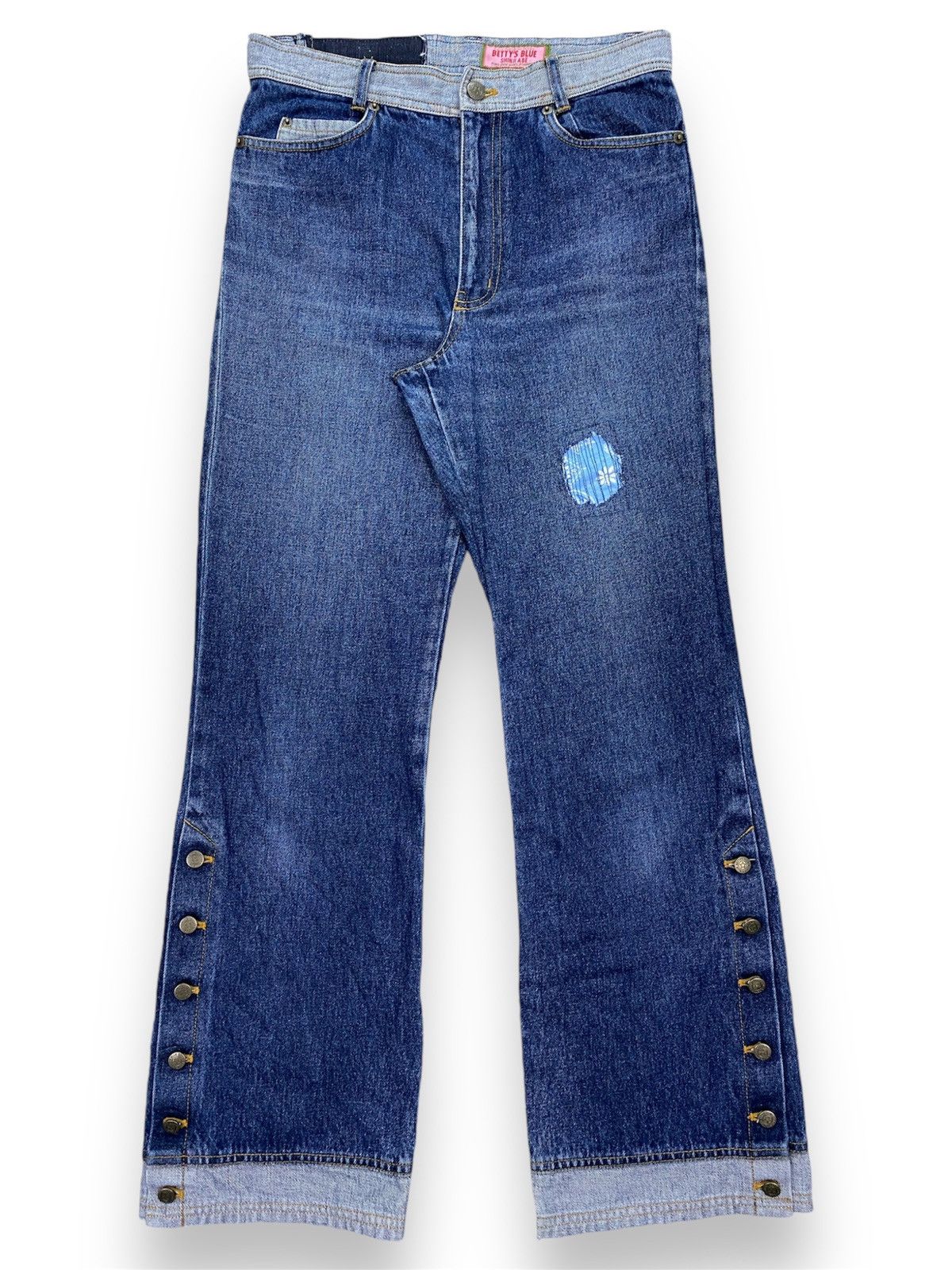 Blue Blue Japan Betty’s Blue by Shinji Abe Flare Denim Size 29" - 2 Thumbnail