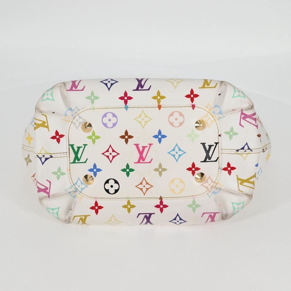 Louis Vuitton LOUIS VUITTON Monogram Multicolor Annie MM Tote Bag White Size ONE SIZE - 6 Thumbnail