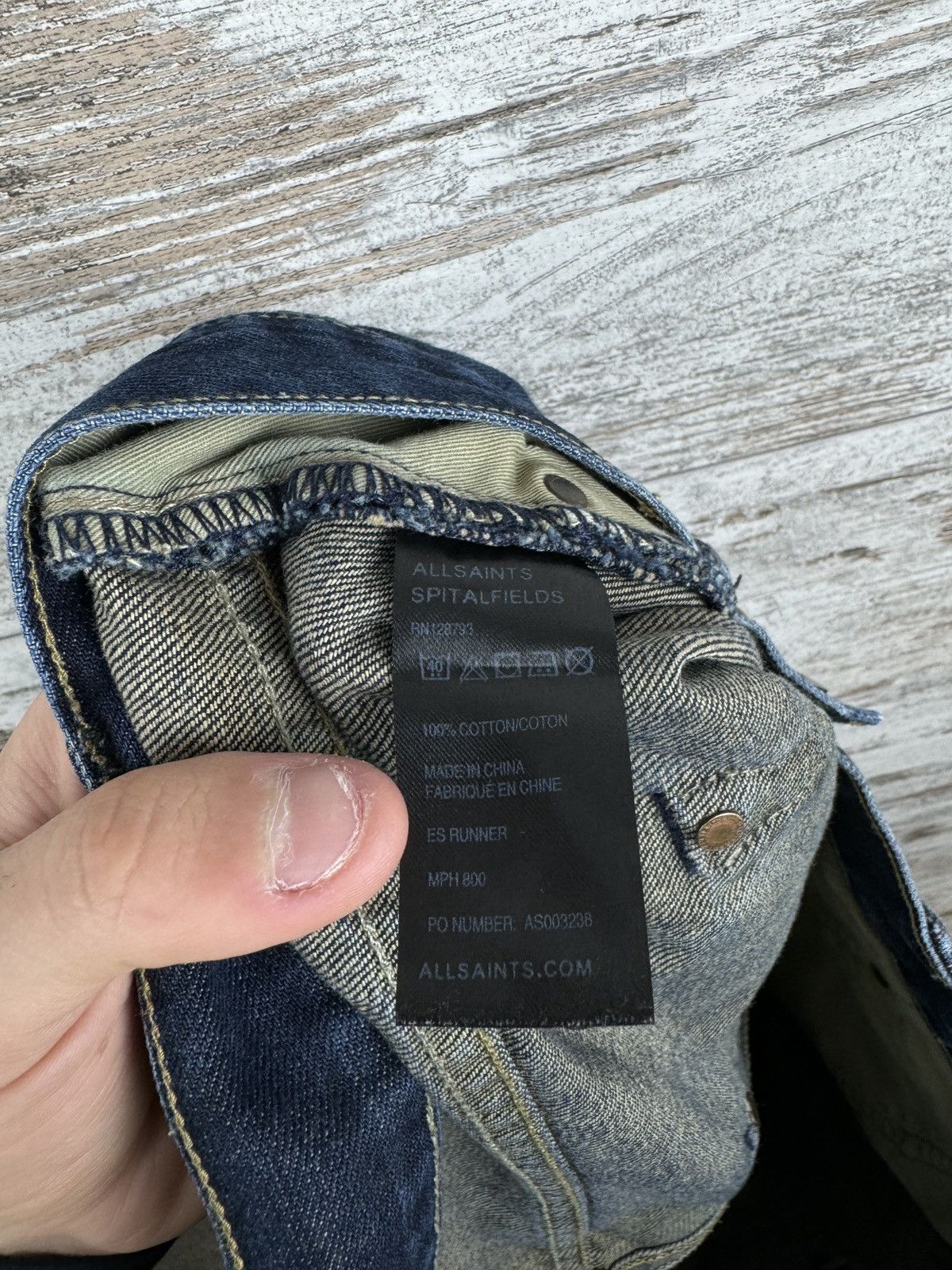 Allsaints × Japanese Brand × Vintage Mens Vintage AllSaints ES Runner denim shorts jeans luxury Size US 36 / EU 52 - 11 Thumbnail