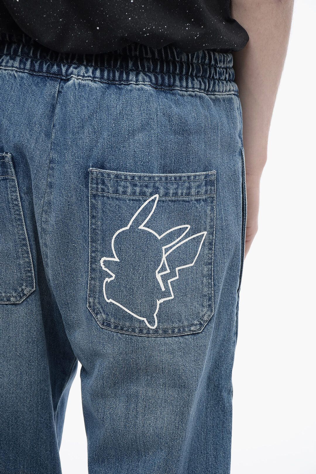 Balmain og1mm0326 Denim Gaucho Short Light Blue Size US 28 / EU 44 - 3 Thumbnail
