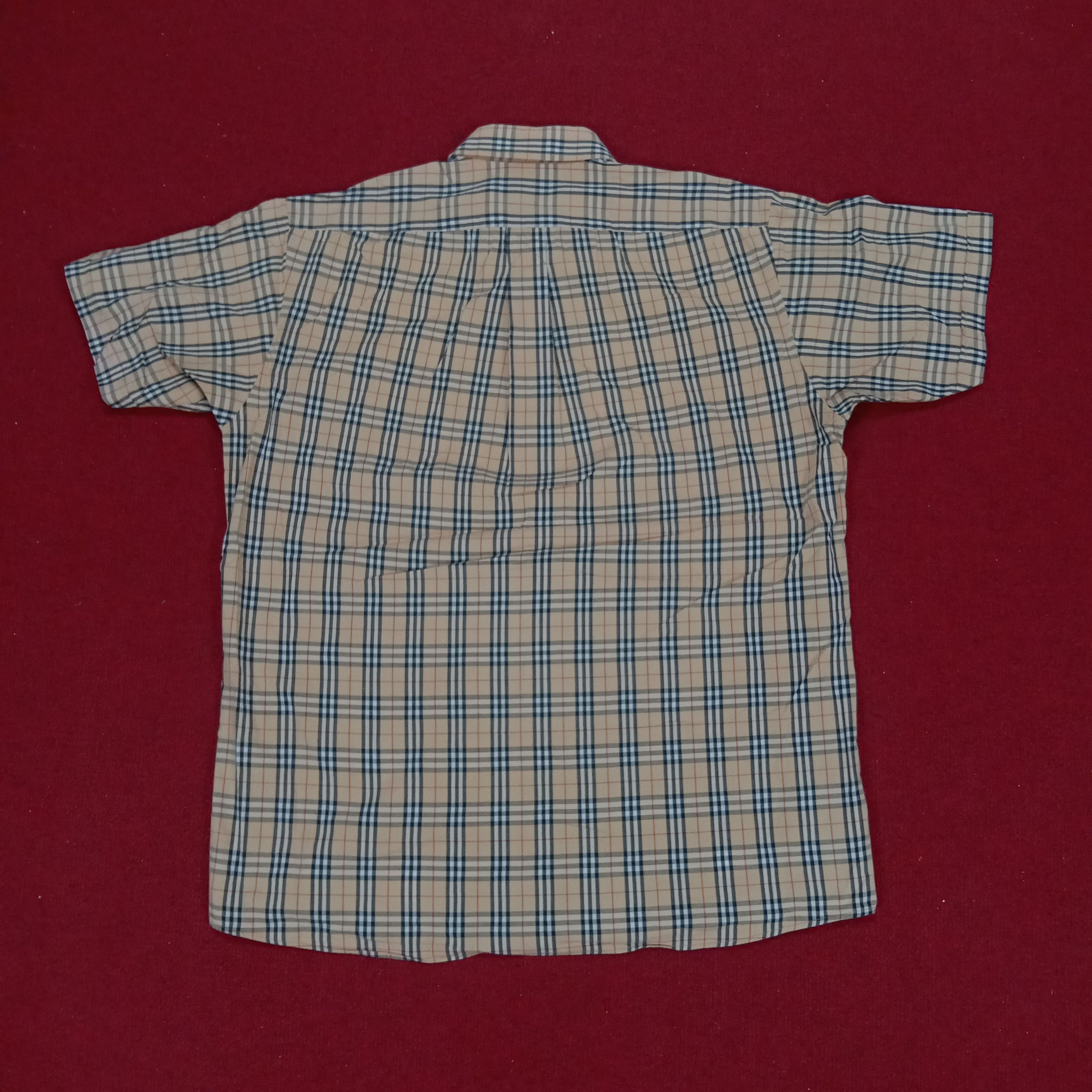 Burberry × Vintage Burberrys Luxury Brand Casual Formal Short Sleeve Shirt Size US XL / EU 56 / 4 - 3 Thumbnail