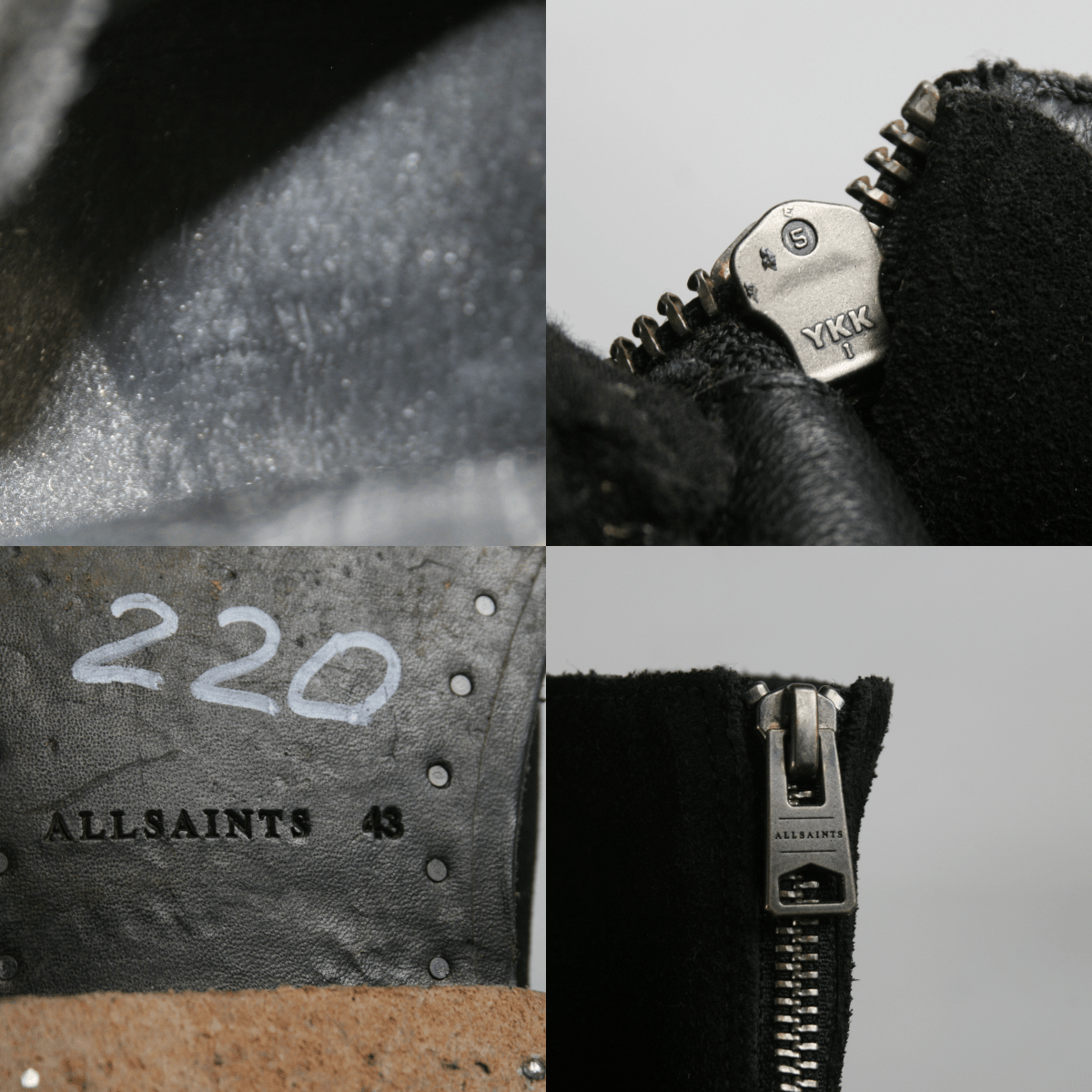 Allsaints Snare Suede Biker Desert Back Zip Boots Size US 10 / EU 43 - 11 Thumbnail