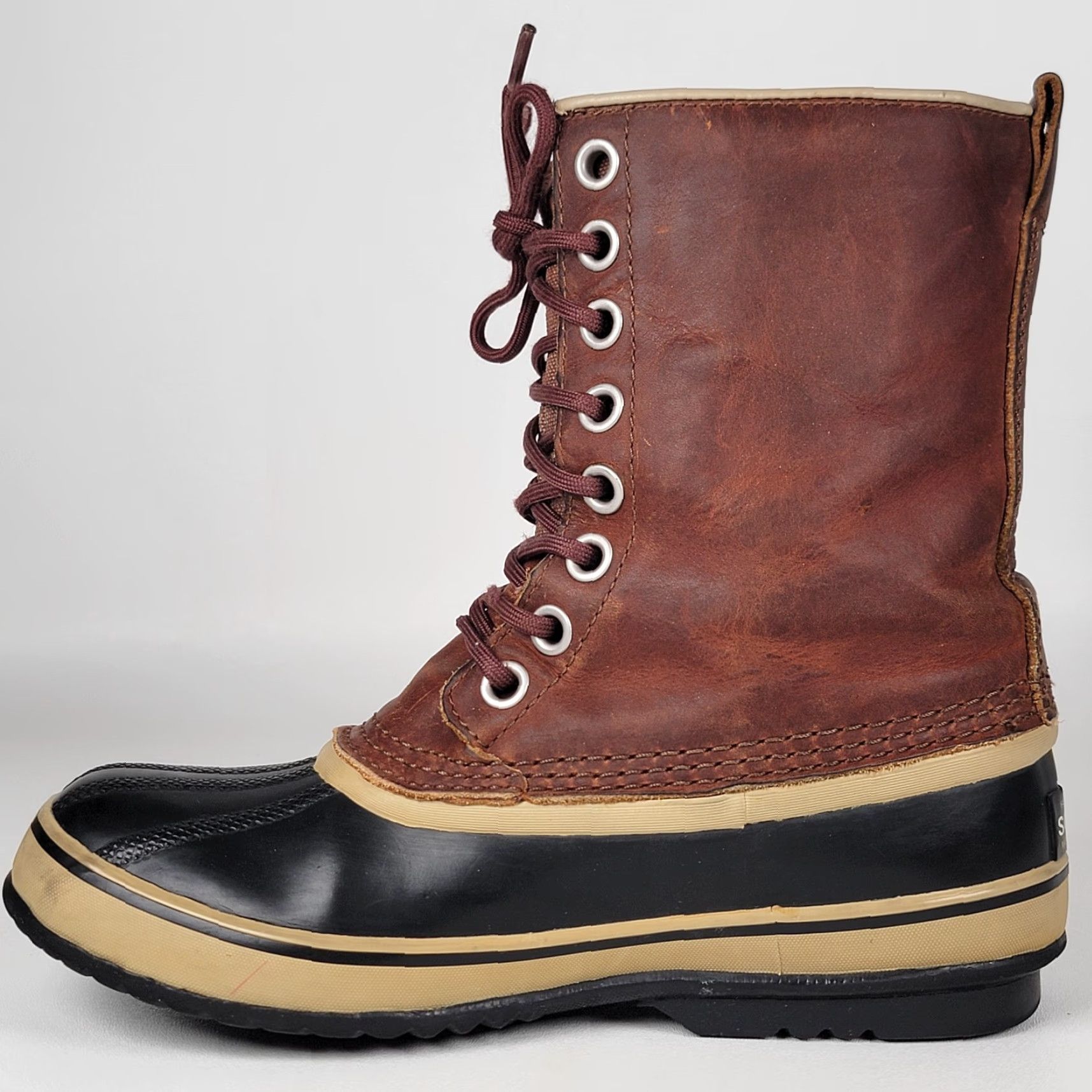 SOREL Sorel Snow Boots Women Brown Leather Size 8 M Adult Women's Boots Winter Fur Trim Lace Up Round Toe Casual Travel Activewear Size US 6 / IT 36 - 4 Thumbnail