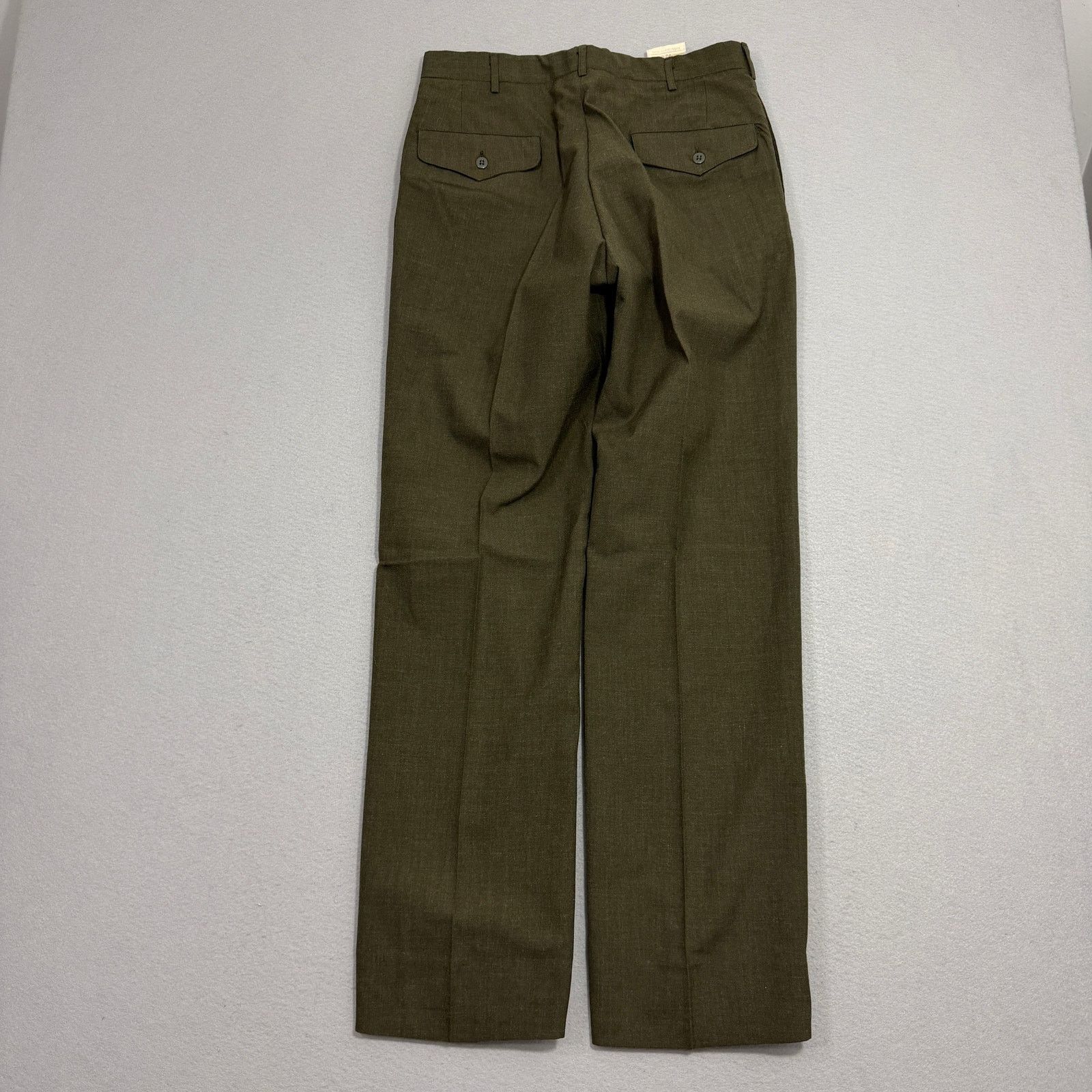 Vintage Vintage Military Trousers Men's 32S (32x30) Green 100% Wool Size US 32 / EU 48 - 6 Thumbnail