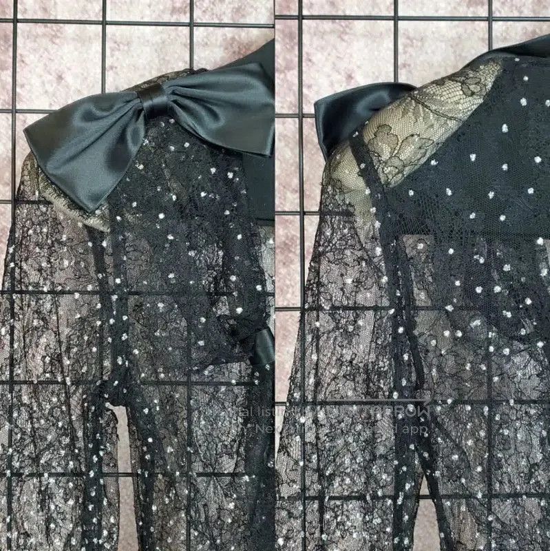 Dior Dior Women's Black Sheer Cardigan with Bows . Size M / US 6-8 / IT 42-44 - 4 Thumbnail