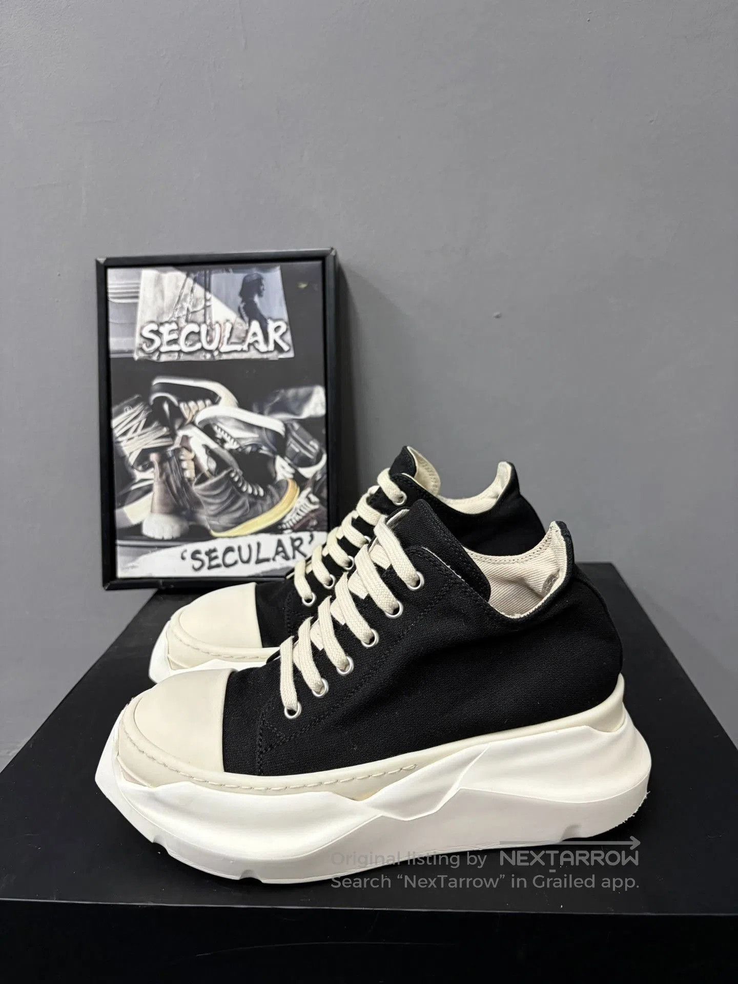 Rick Owens Rick Owens Classic Black White Low Top. Size US 5 / IT 35 - 2 Thumbnail