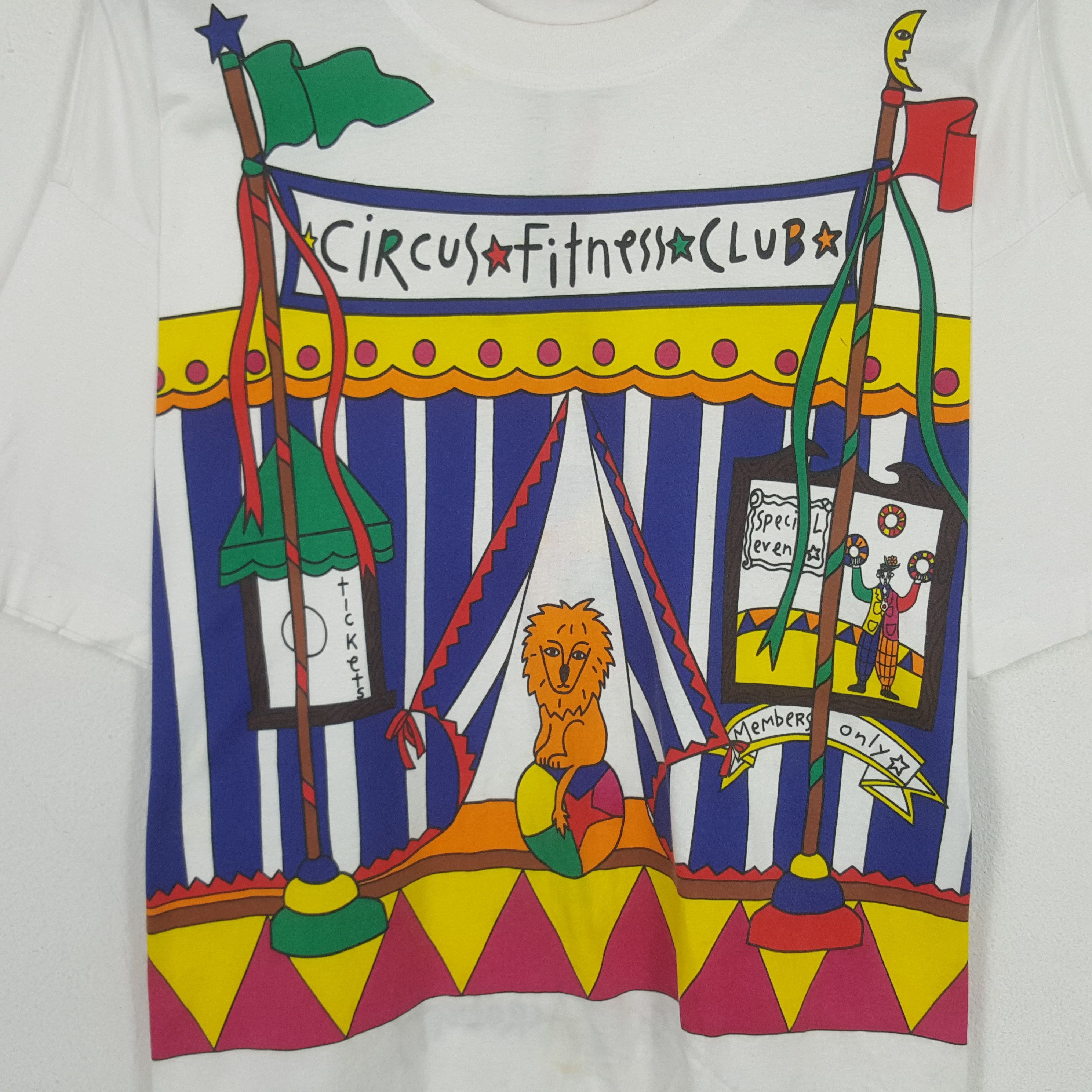 Vintage Vintage Castelbajac Sport Circus Fitness Club Tshirt Size US L / EU 52-54 / 3 - 2 Thumbnail