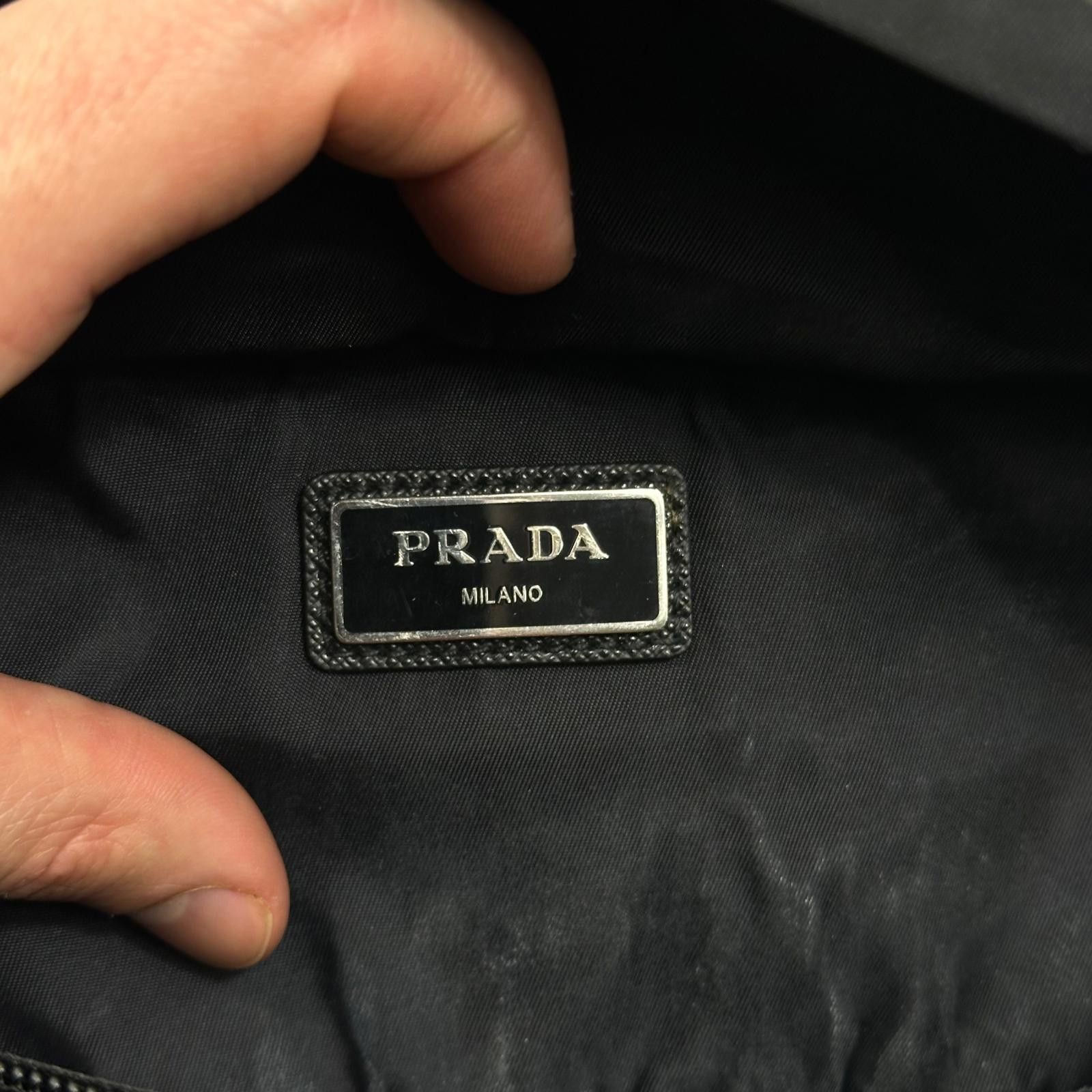 Prada Prada Milano Plaque Logo Black Nylon Crossbody Beltbag Size ONE SIZE - 10 Thumbnail