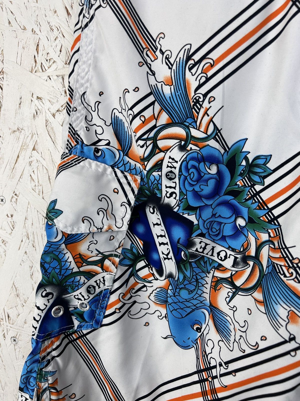 Christian Audigier Vintage Ed Hardy By Christian Audigier Y2K Swimming Shorts Size US 30 / EU 46 - 3 Thumbnail