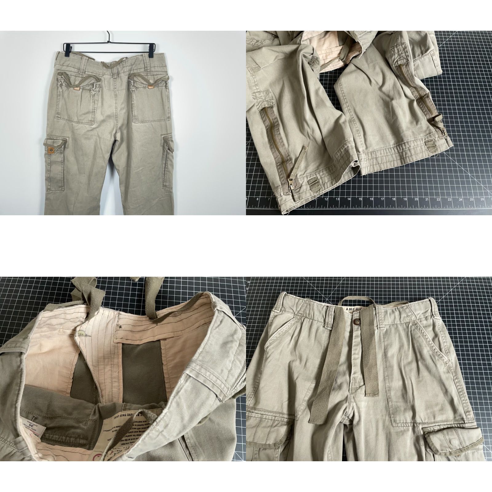 Vintage VINTAGE American Era Paratrooper Cargo Pants Mens 34 Green Tactical Drawstring Zip Leg Cargo Pants Size US 36 / EU 52 - 9 Thumbnail
