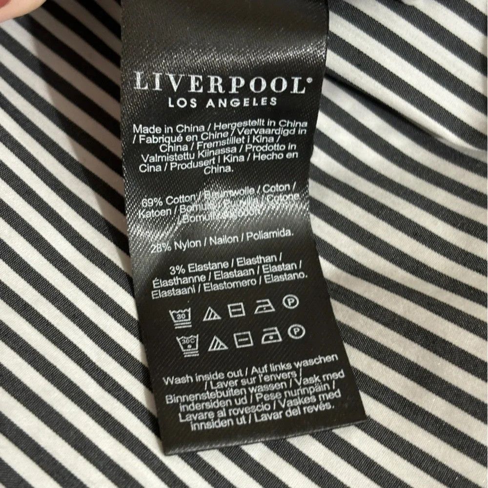 Other Liverpool Striped Button Down Shirt NWT Size M / US 6-8 / IT 42-44 - 3 Thumbnail
