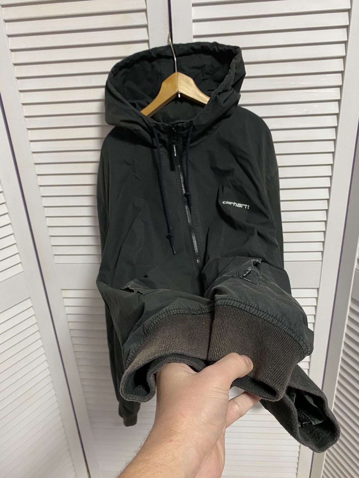 Carhartt × Vintage 🖤 Carhartt faded black hooded jacket vintage streetwear hype Size US XL / EU 56 / 4 - 3 Thumbnail