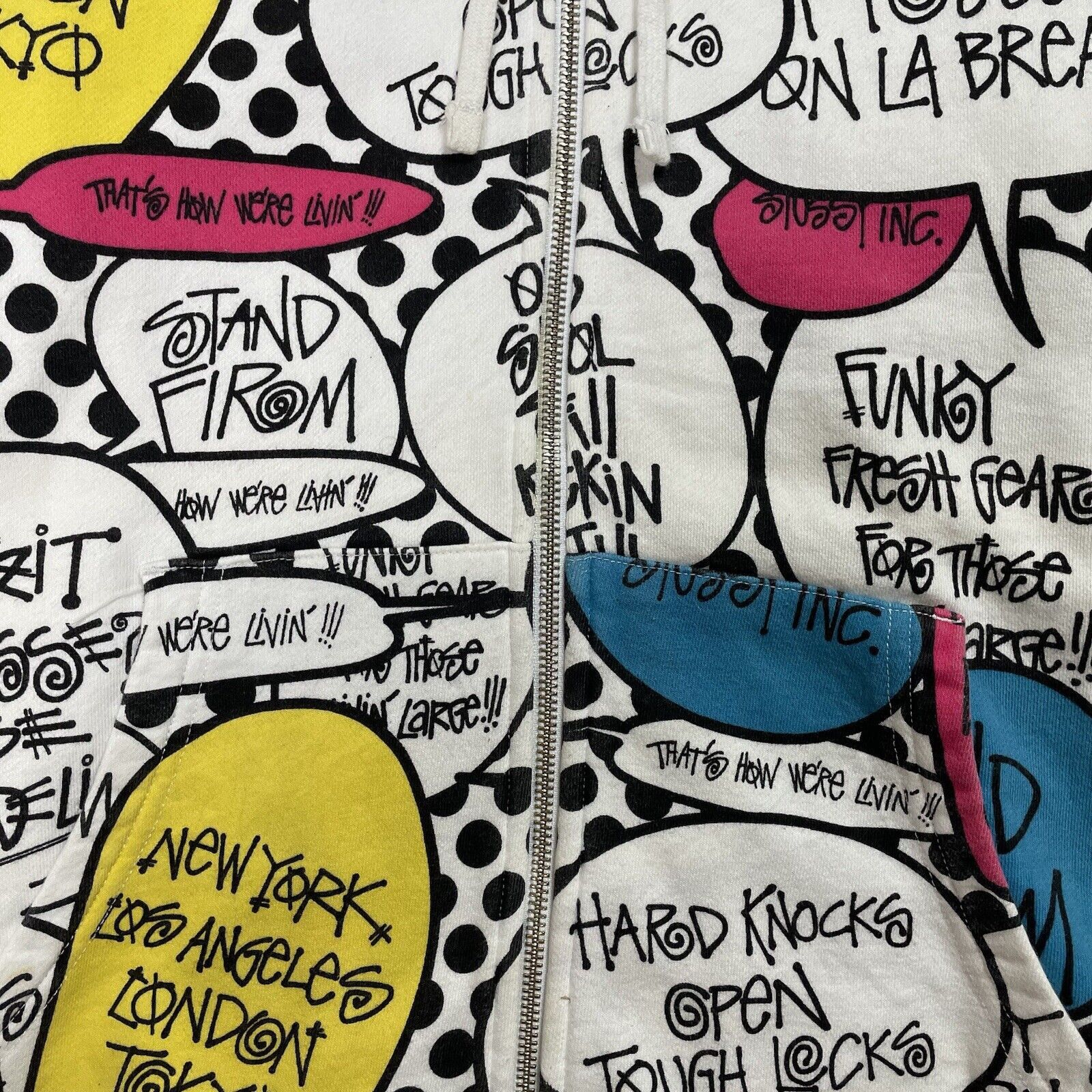 Stussy Vintage Stussy Comic Speech Bubble All Over Print Hoodie Size US S / EU 44-46 / 1 - 3 Thumbnail