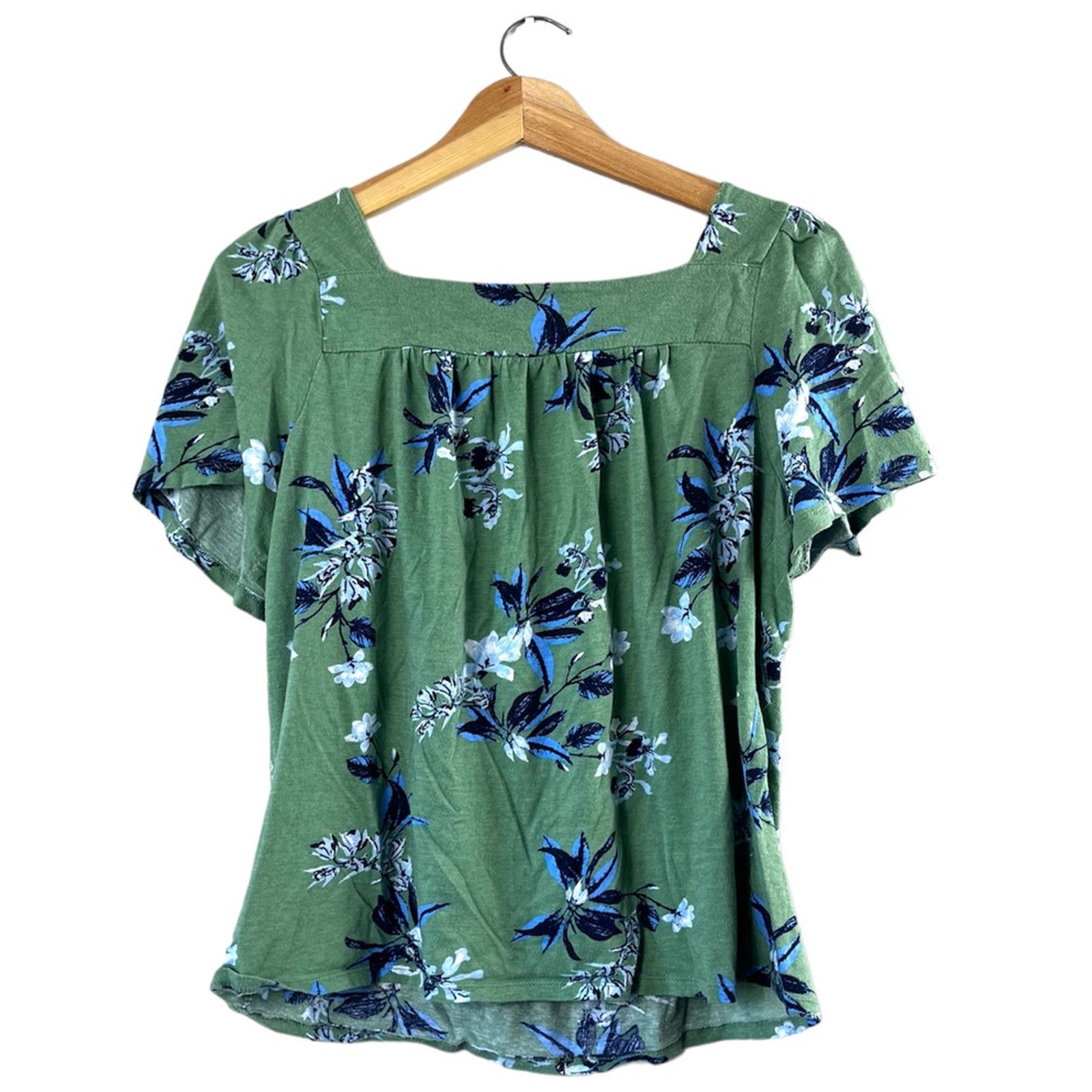Lucky Brand Women's Green Floral Lucky Brand Blouse M Size M / US 6-8 / IT 42-44 - 3 Thumbnail
