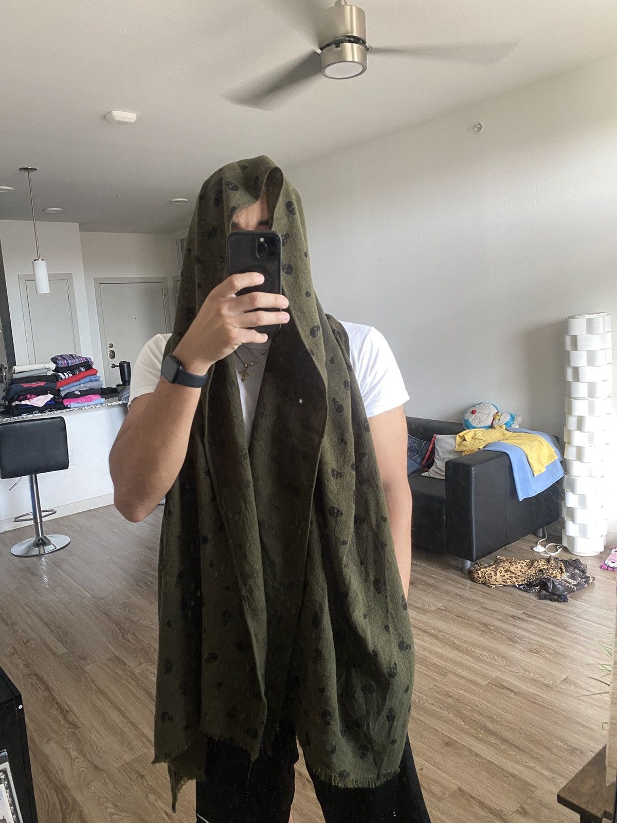 Other Y2K Skull Scarf Size ONE SIZE - 4 Thumbnail