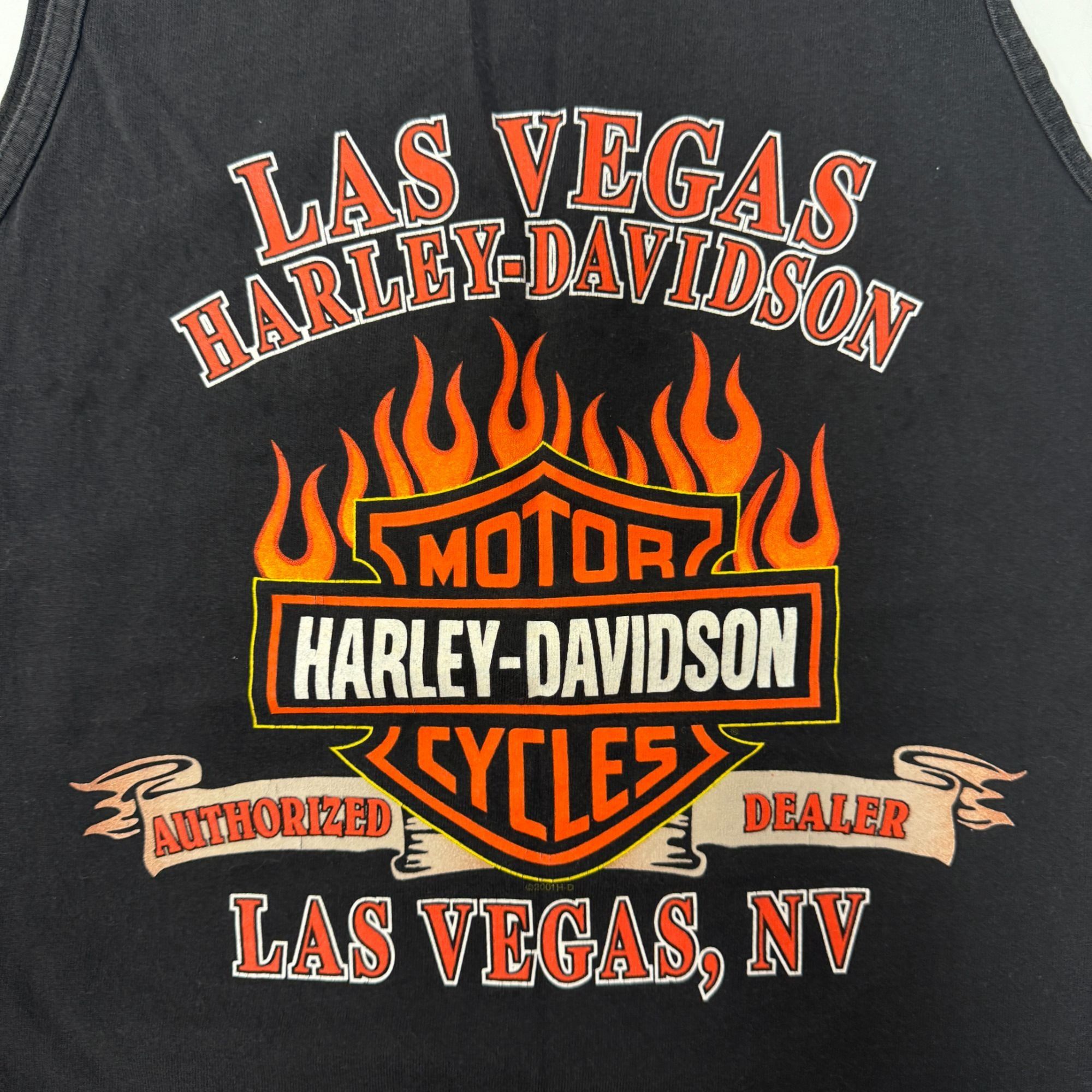 Harley Davidson Vtg Harley Davidson Motorcycles LAS VEGAS FLAMES Tank Size US M / EU 48-50 / 2 - 2 Thumbnail