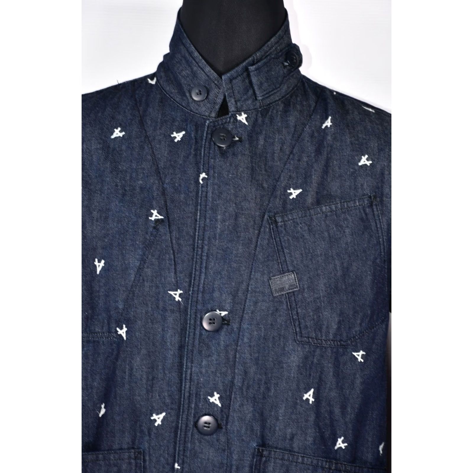G-Star G-Star Raw Jacket Blazer Denim Embroidered 2XL Mens Shirt Size 48R - 6 Thumbnail
