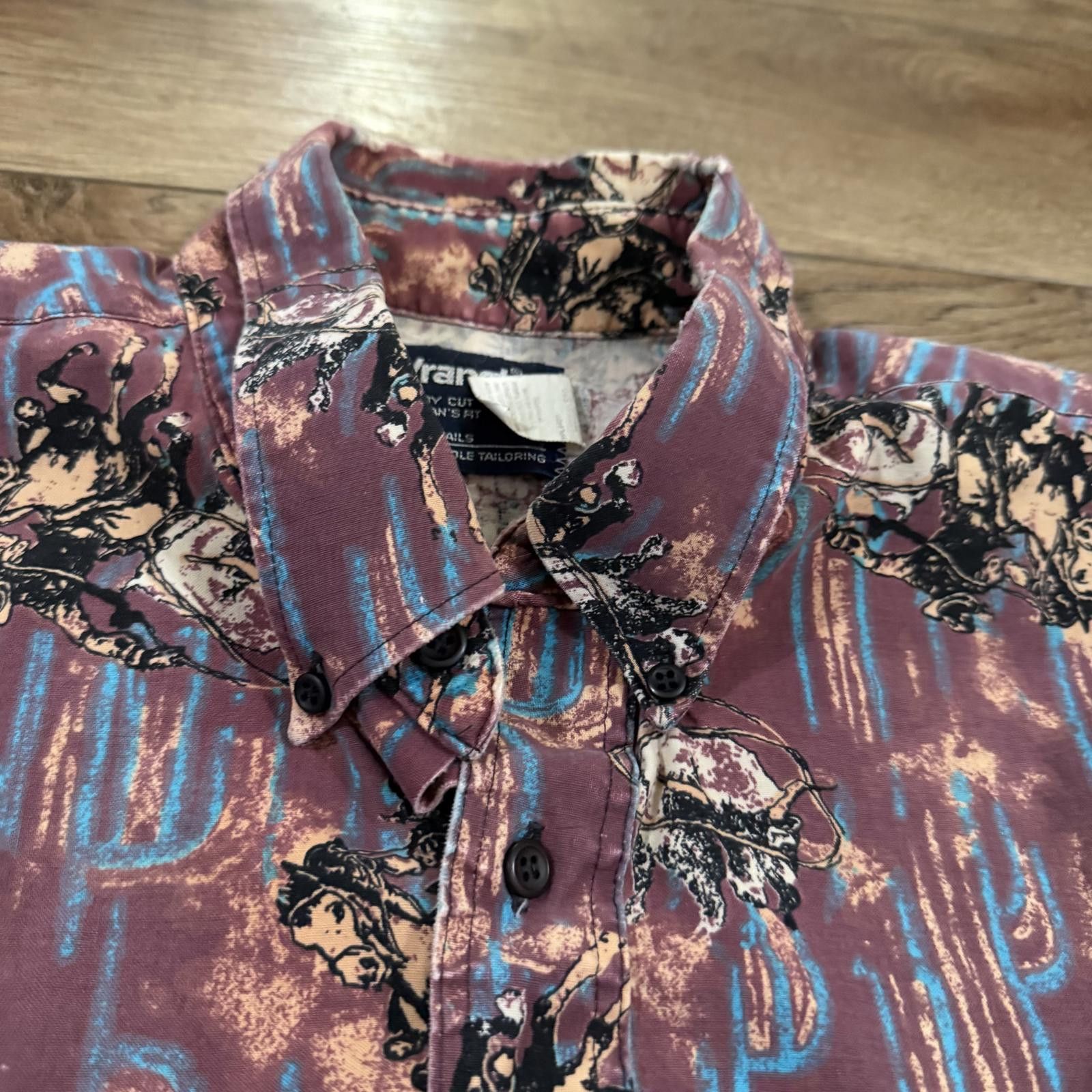 Wrangler Vintage Wrangler Cowboy Western Rodeo Print Button Shirt Size US XXL / EU 58 / 5 - 3 Thumbnail