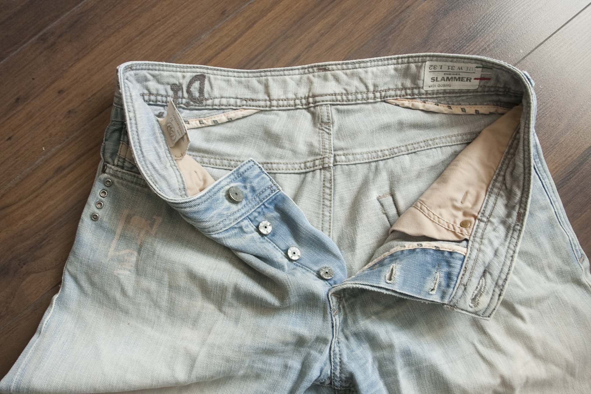 Diesel Diesel Slammer Jeans Distressed Size 32x30.5 Stains Bleached Size US 32 / EU 48 - 9 Thumbnail