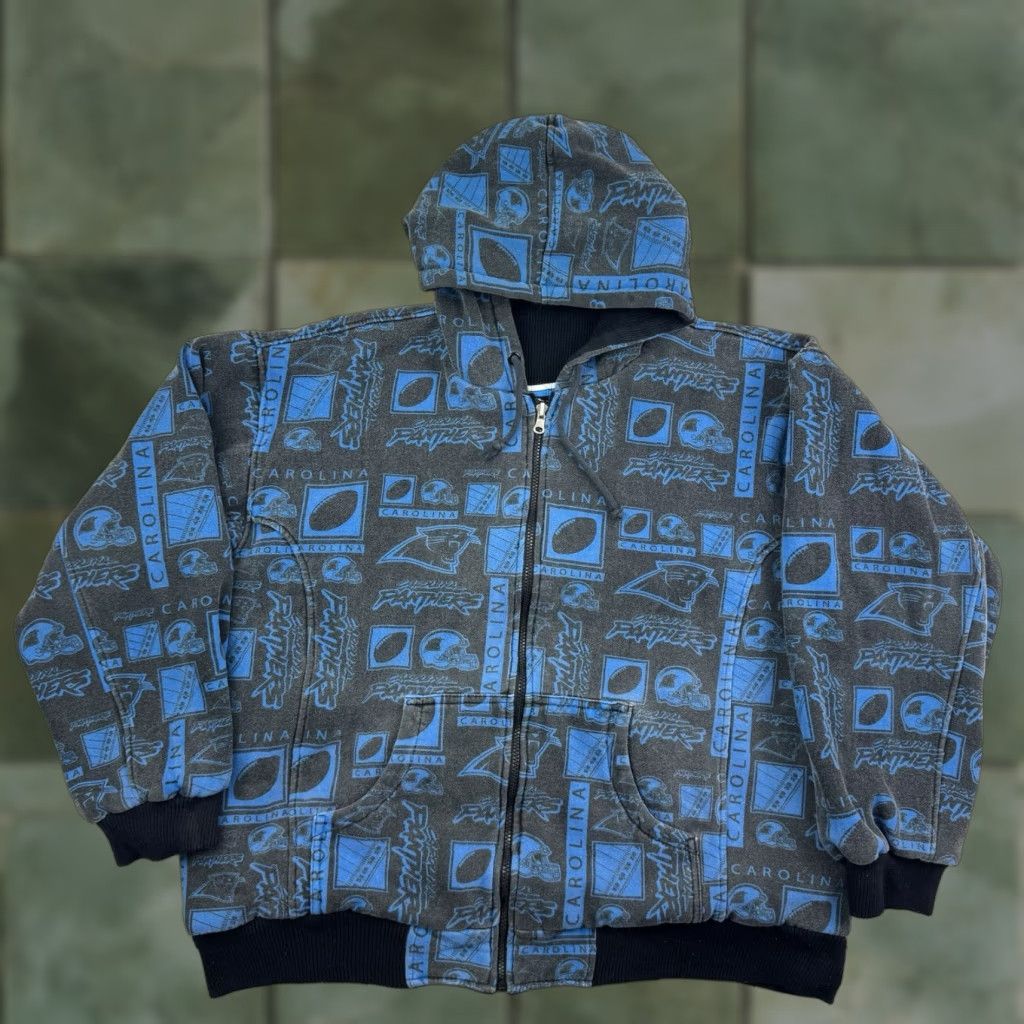 NFL VINTAGE NFL Carolina Panthers Reversible Hoodie Men 2XL Black Graphic Print Y2K Sports Size US XXL / EU 58 / 5 - 1 Thumbnail